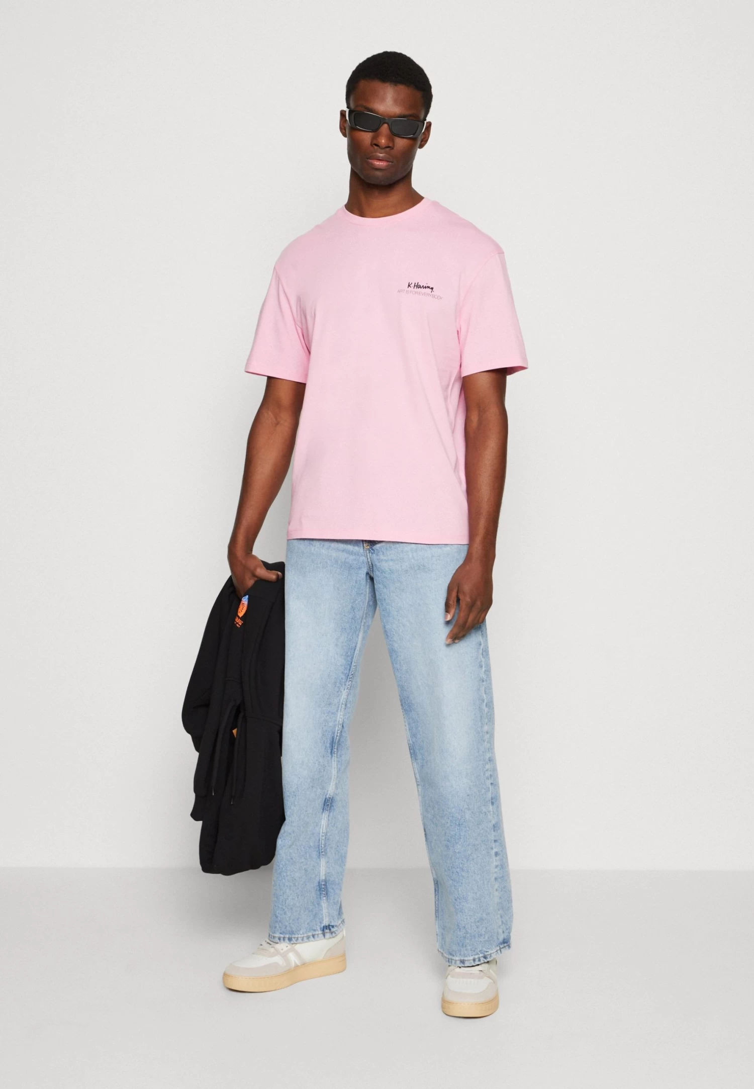 Jack & Jones Jorkeithharing Crew Neck Unisex - Print T-Shirt - Prism Pink - Image 2