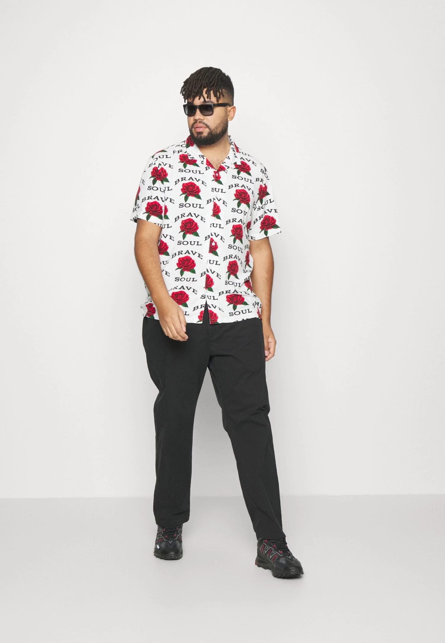 BRAVE SOUL Shirt - White/Multi Print - Image 2