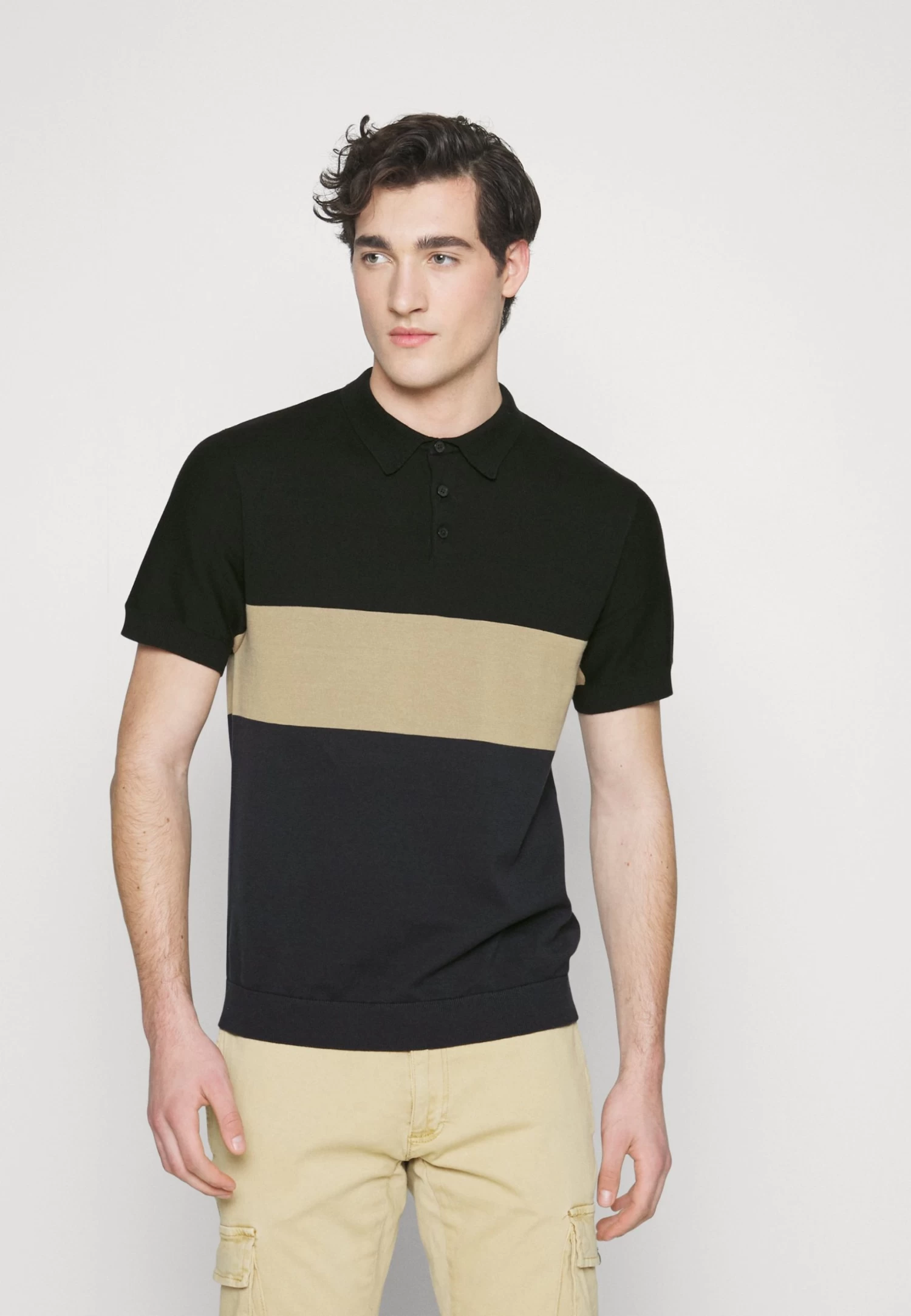 Selected Homme Slhmattis Block - Polo Shirt - Black