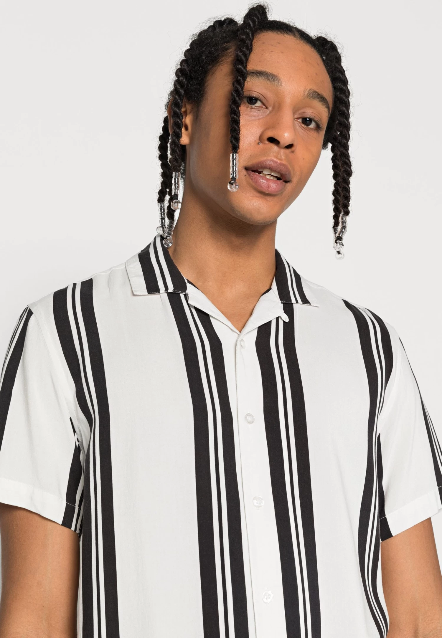 BRAVE SOUL Rhone - Shirt - Optic White/Jet Black - Image 5