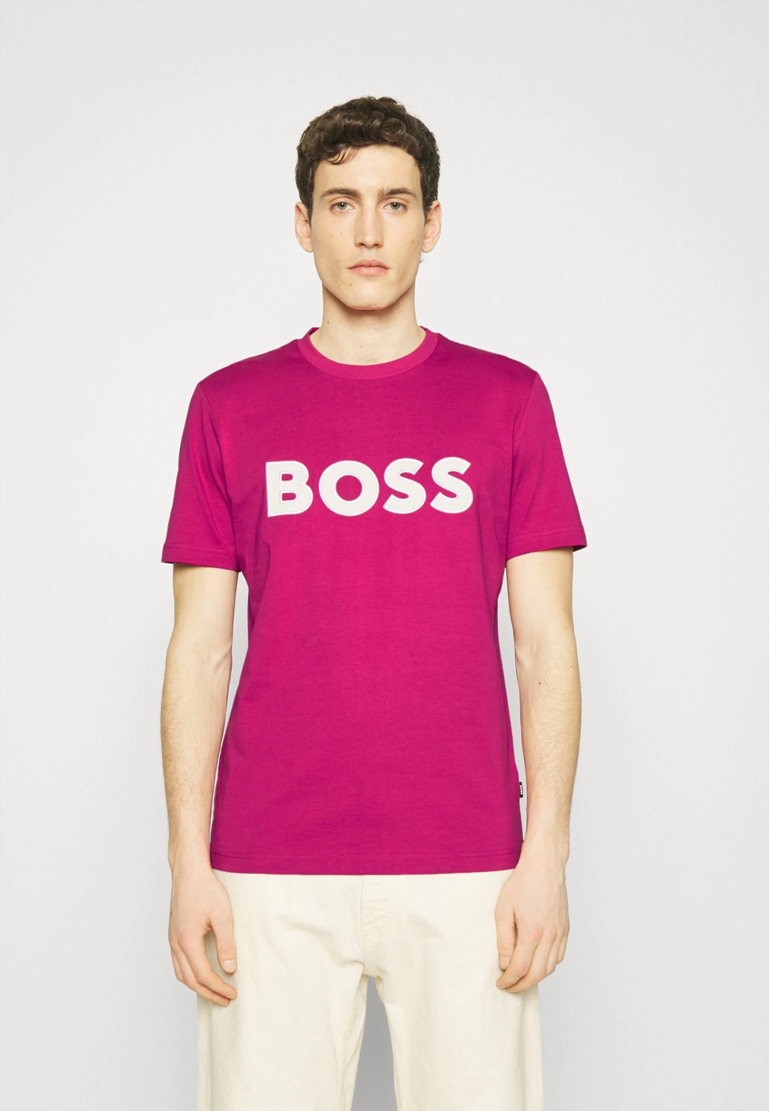 Boss Tiburt - Print T-Shirt - Dark Pink