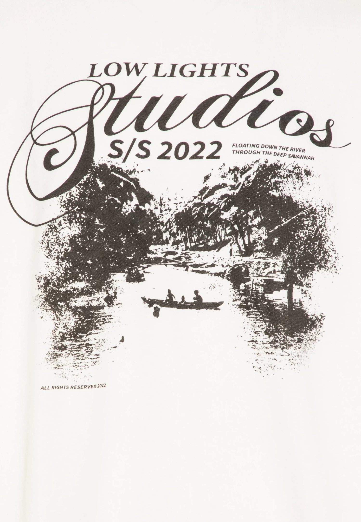 River Tee Unisex - Print T-Shirt - Creme - Image 5