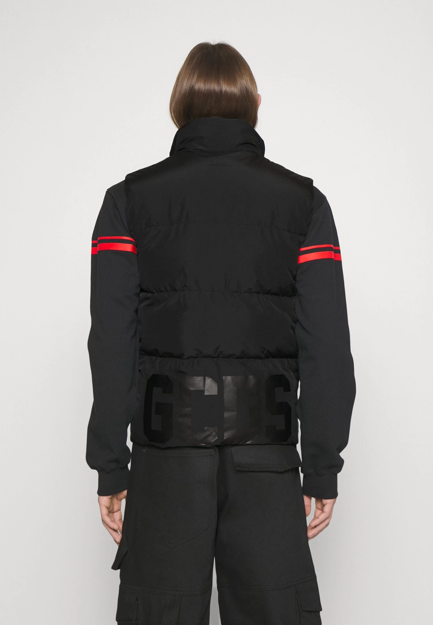GCDS Low Band Puffy Vest - Waistcoat - Black - Image 4