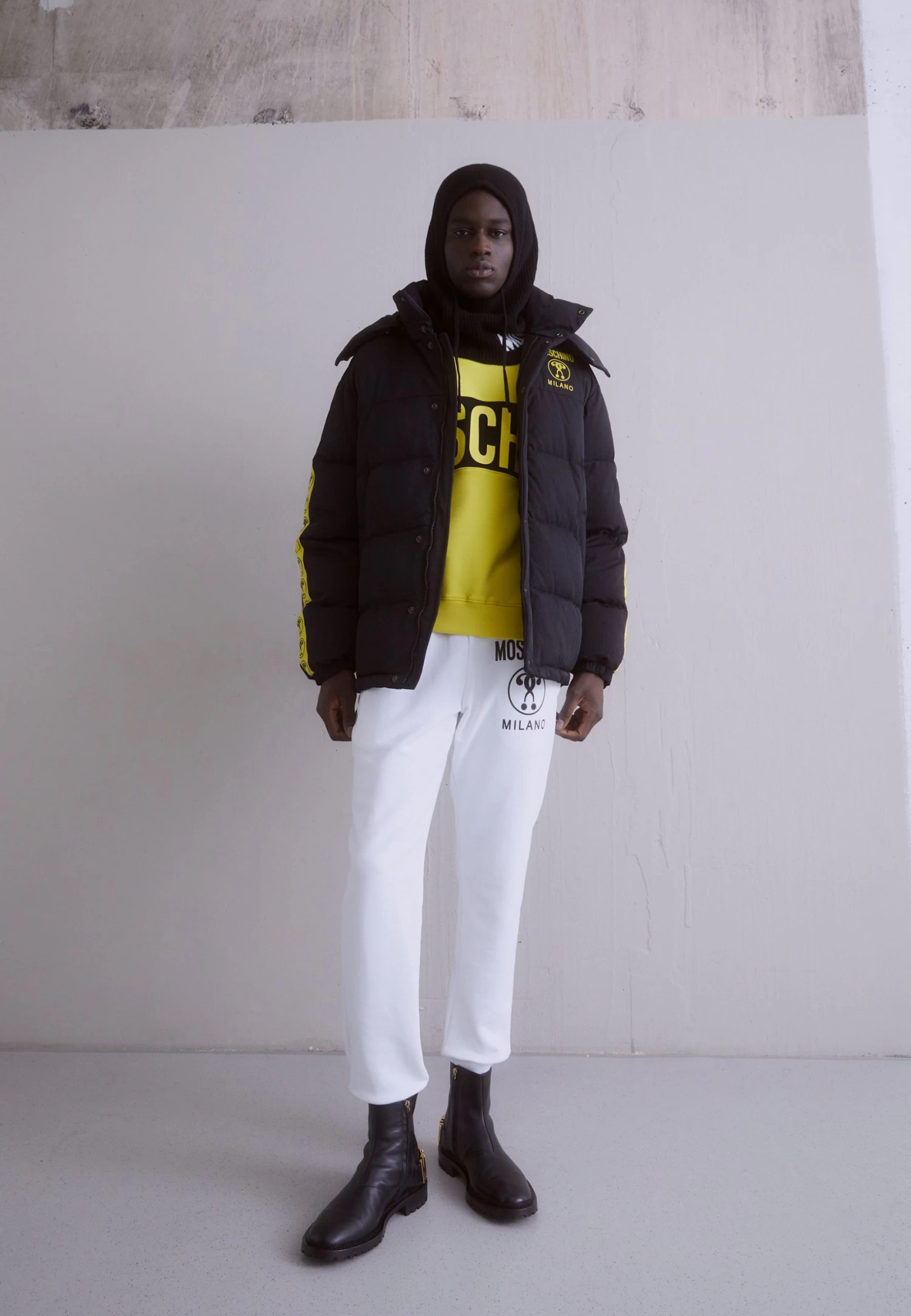 MOSCHINO Long Jacket - Winter Coat - Black - Image 2