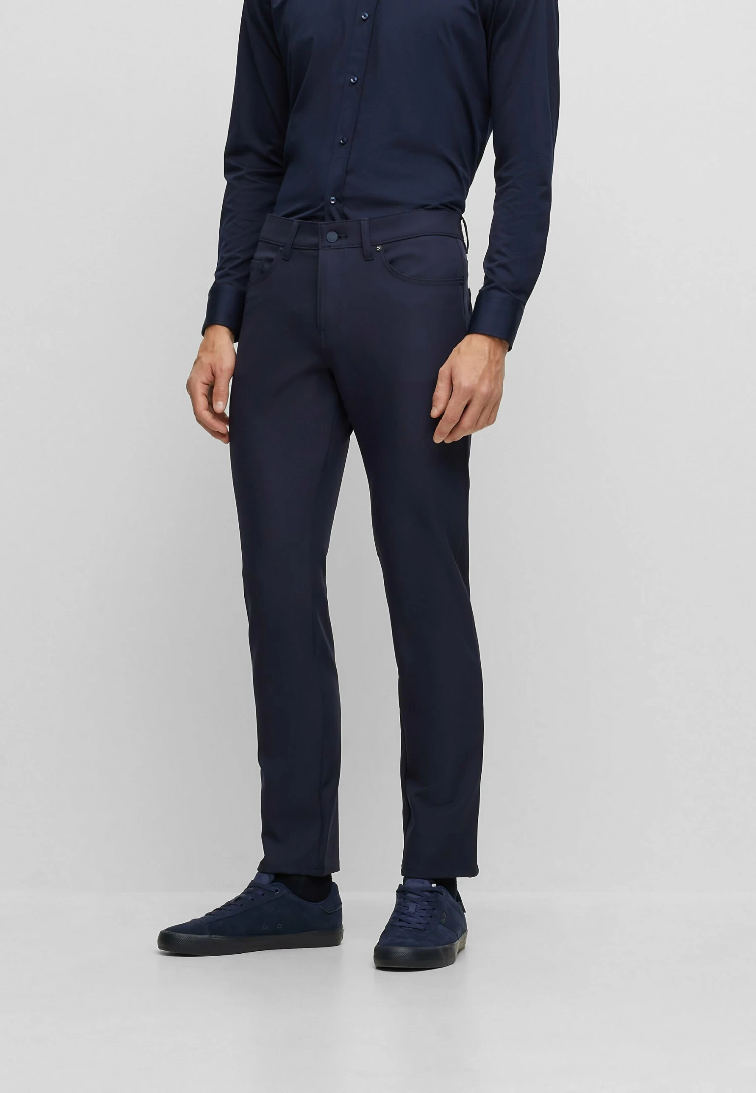 Boss P-Delaware3-1-20 - Straight Leg Jeans - Dark Blue Four