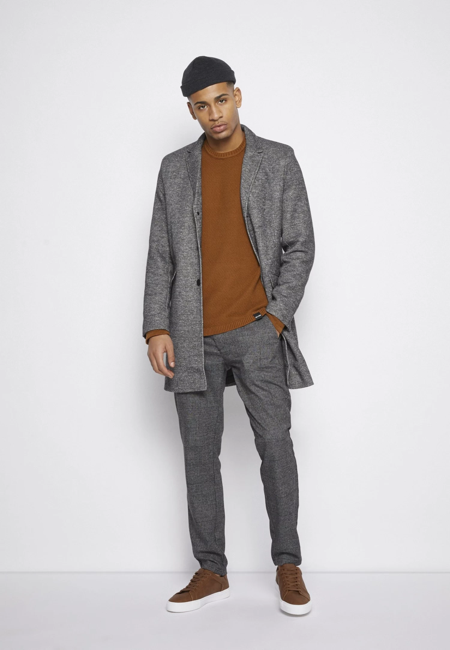 Only & Sons Onsjulian King Coat - Classic Coat - Dark Grey Melange - Image 5