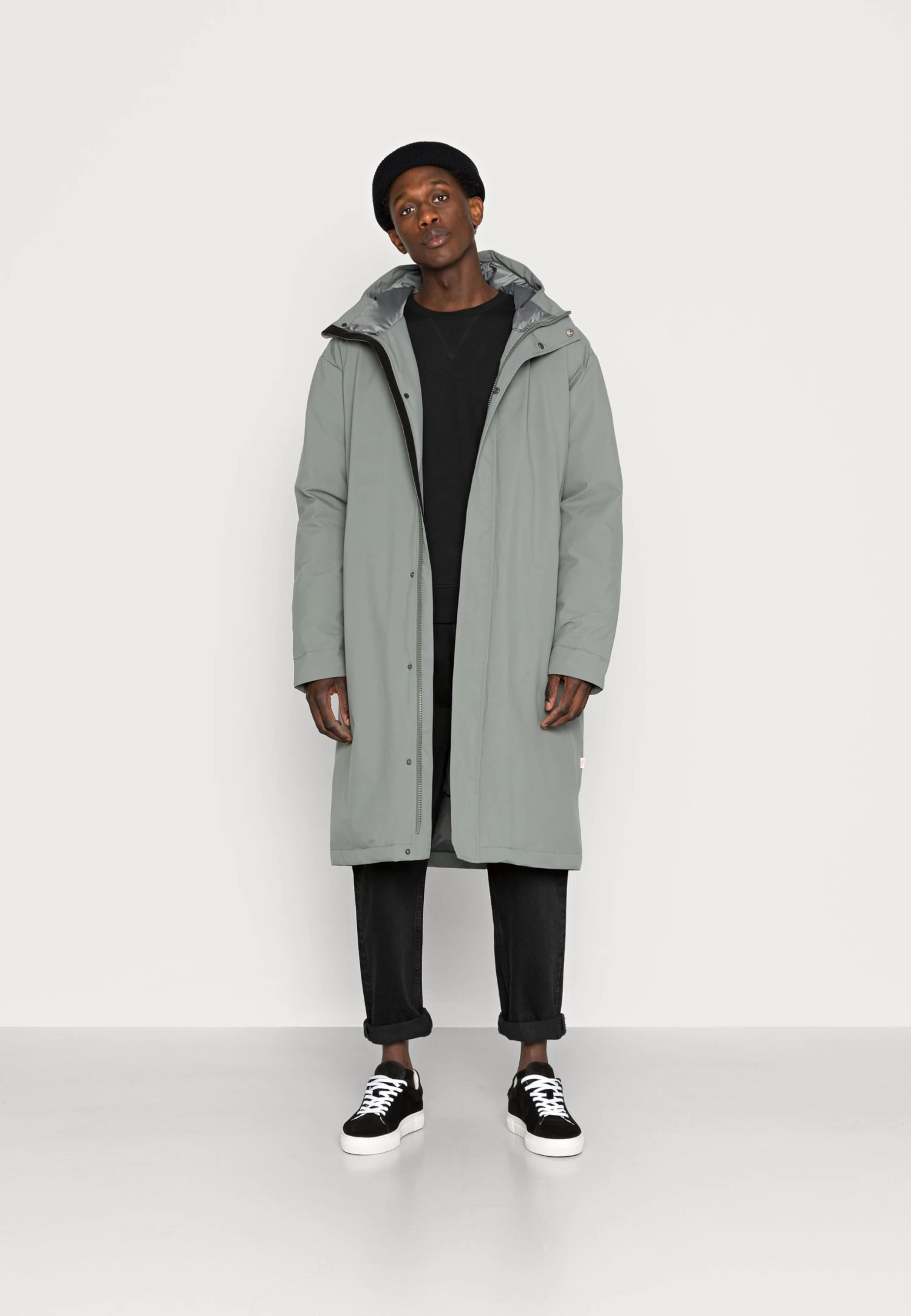 Revolution Long City Puffer - Winter Coat - Grey - Image 2