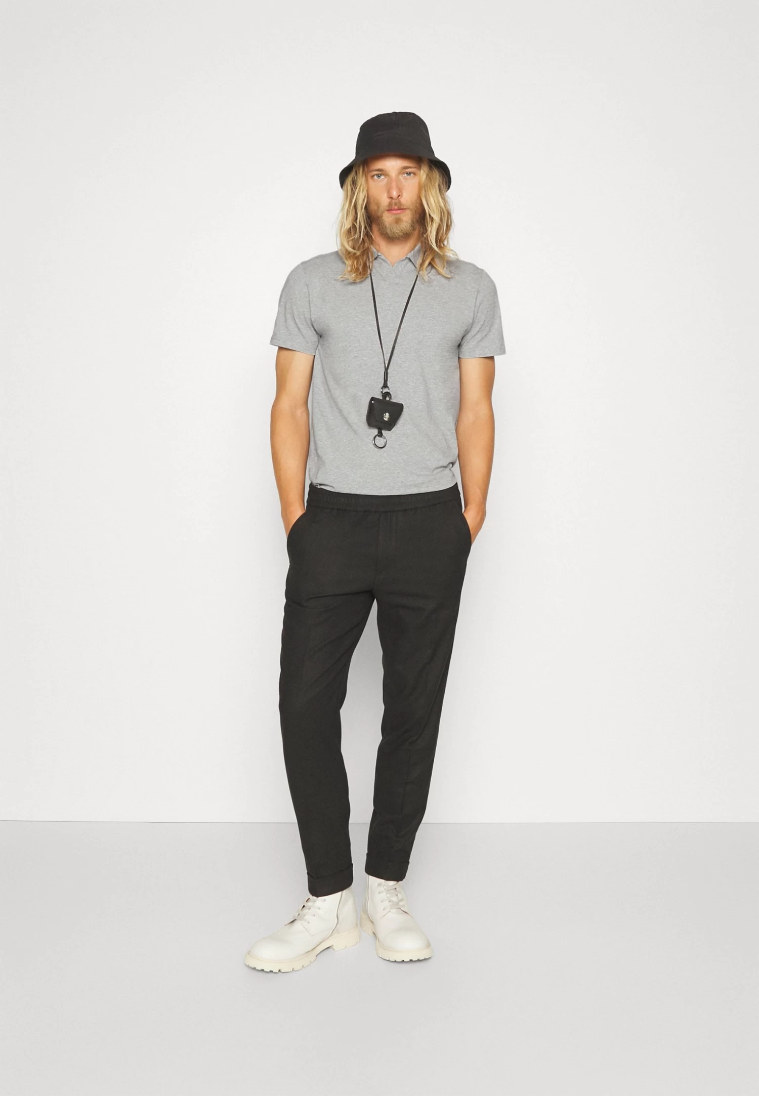 Filippa K Stretch - Polo Shirt - Light Grey - Image 2
