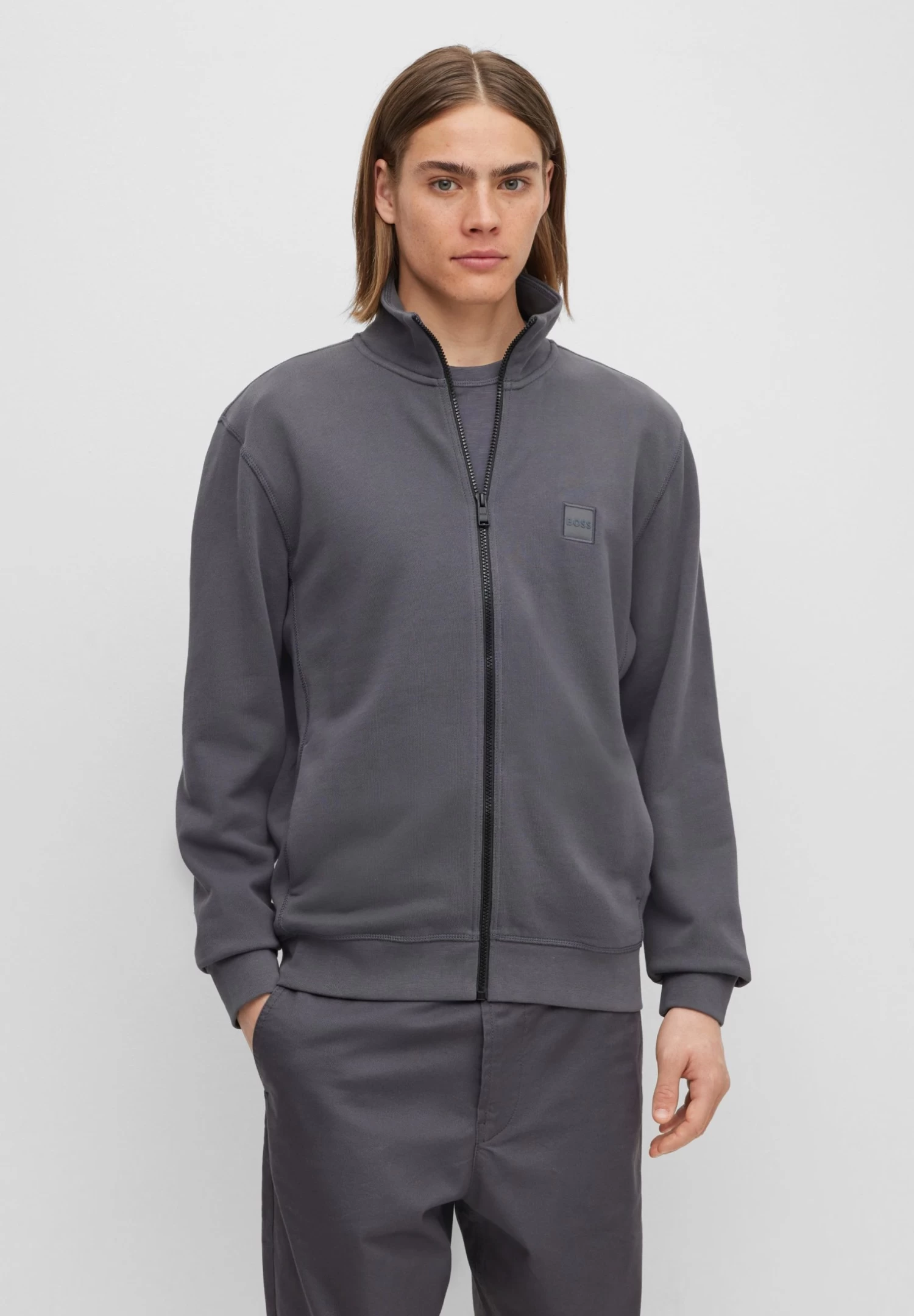 Boss Zestart - Zip-Up Sweatshirt - Dark Grey