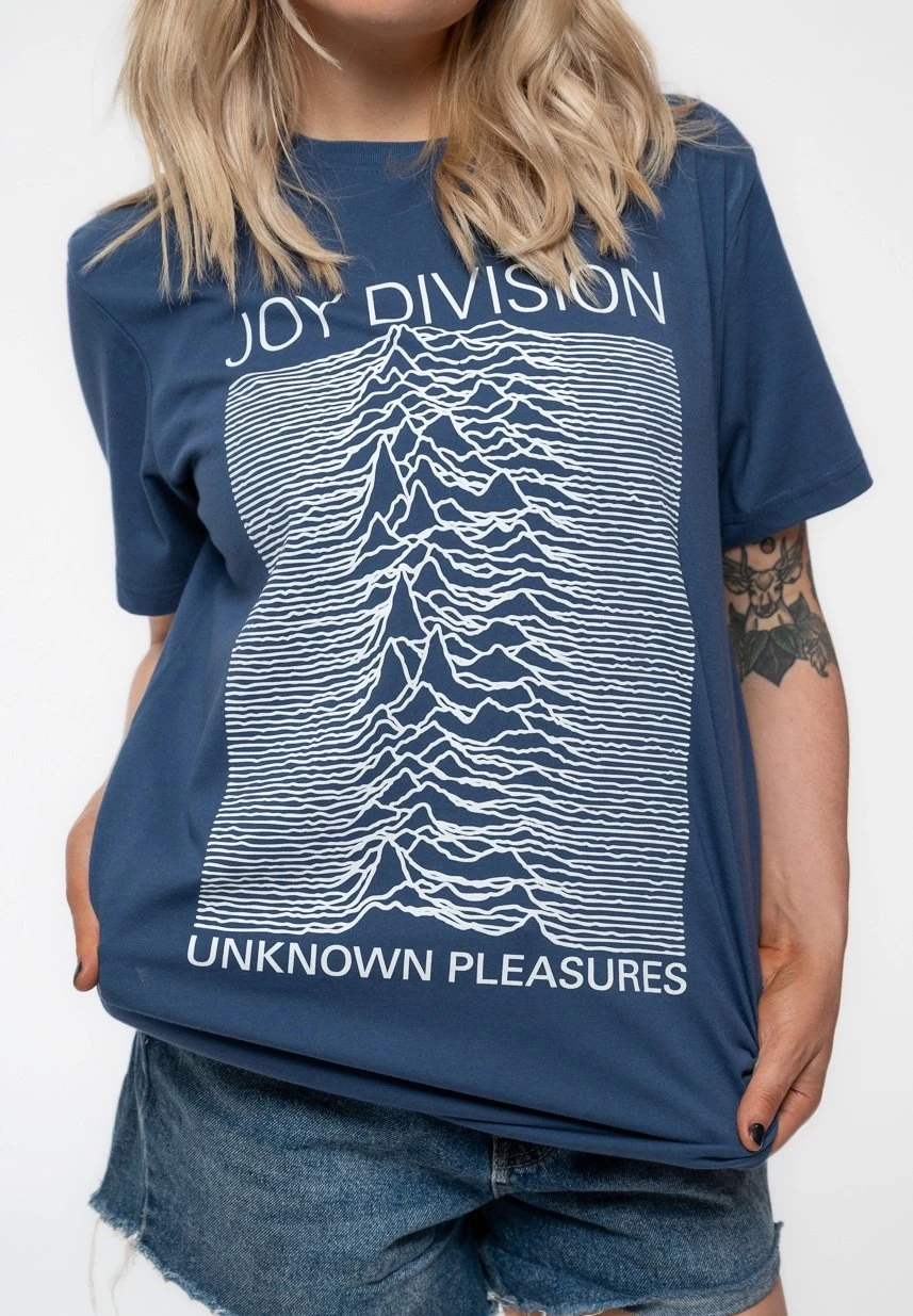Division Unknown Pleasures - Print T-Shirt - Blue - Image 4