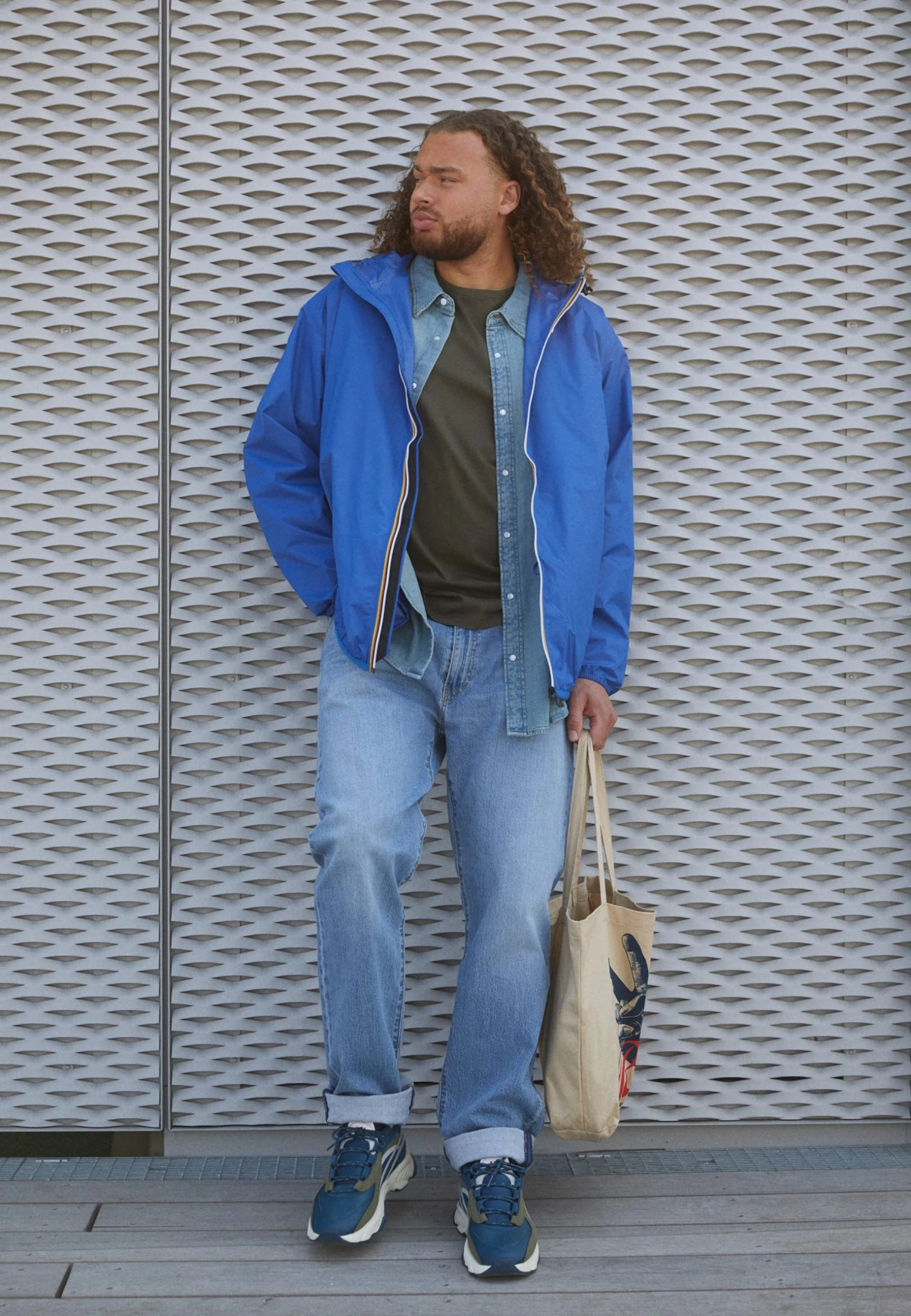 K-Way Plus Le Vrai Claude Unisex - Short Coat - Blue Royal