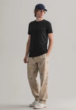 Gant Contrast - Basic T-Shirt - Black