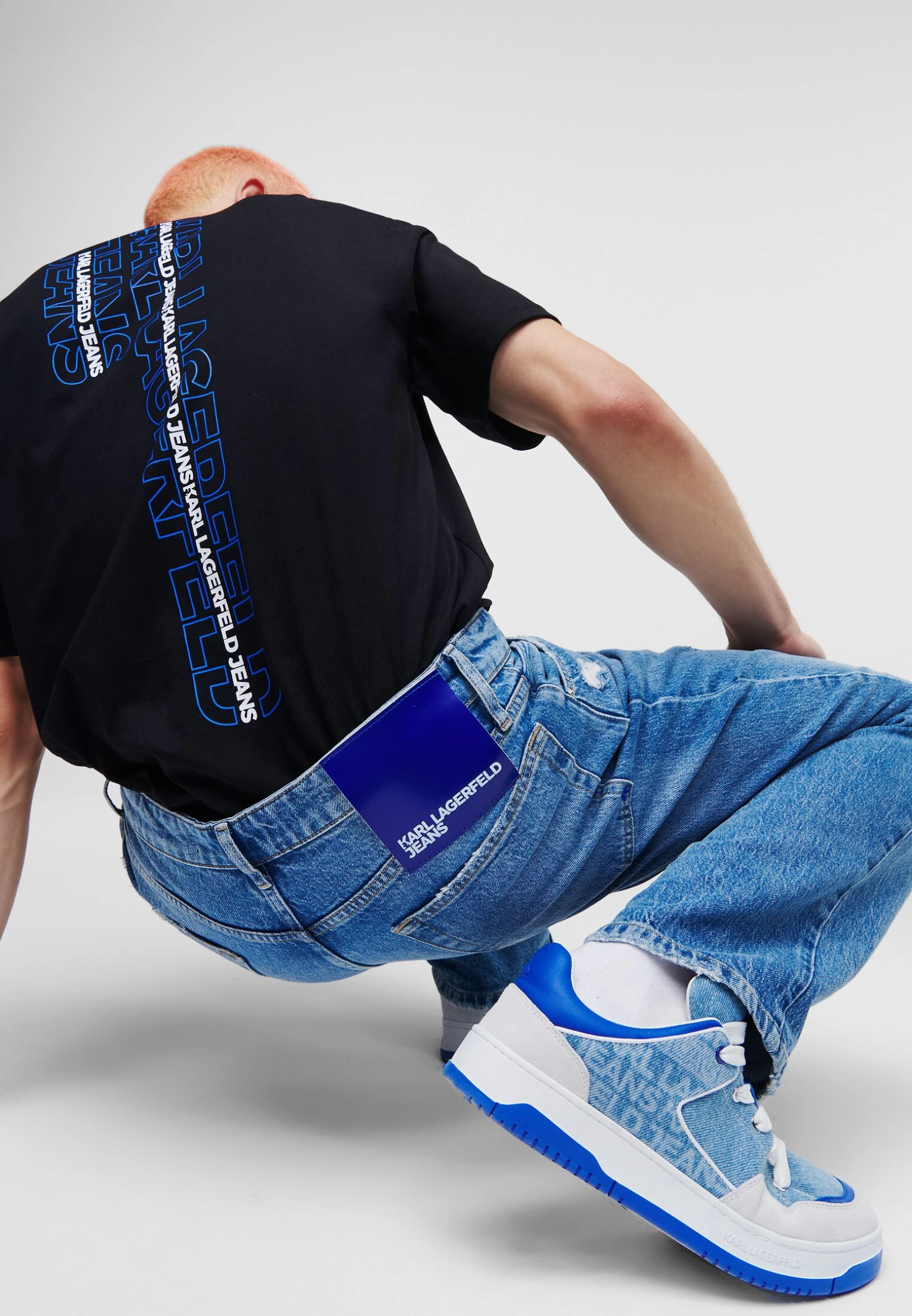 Karl Lagerfeld Jeans Straight - Straight Leg Jeans - J Vintage Visual Blue Dstr - Image 5