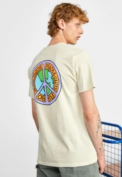 Obey Clothing One Two - Print T-Shirt - Cream