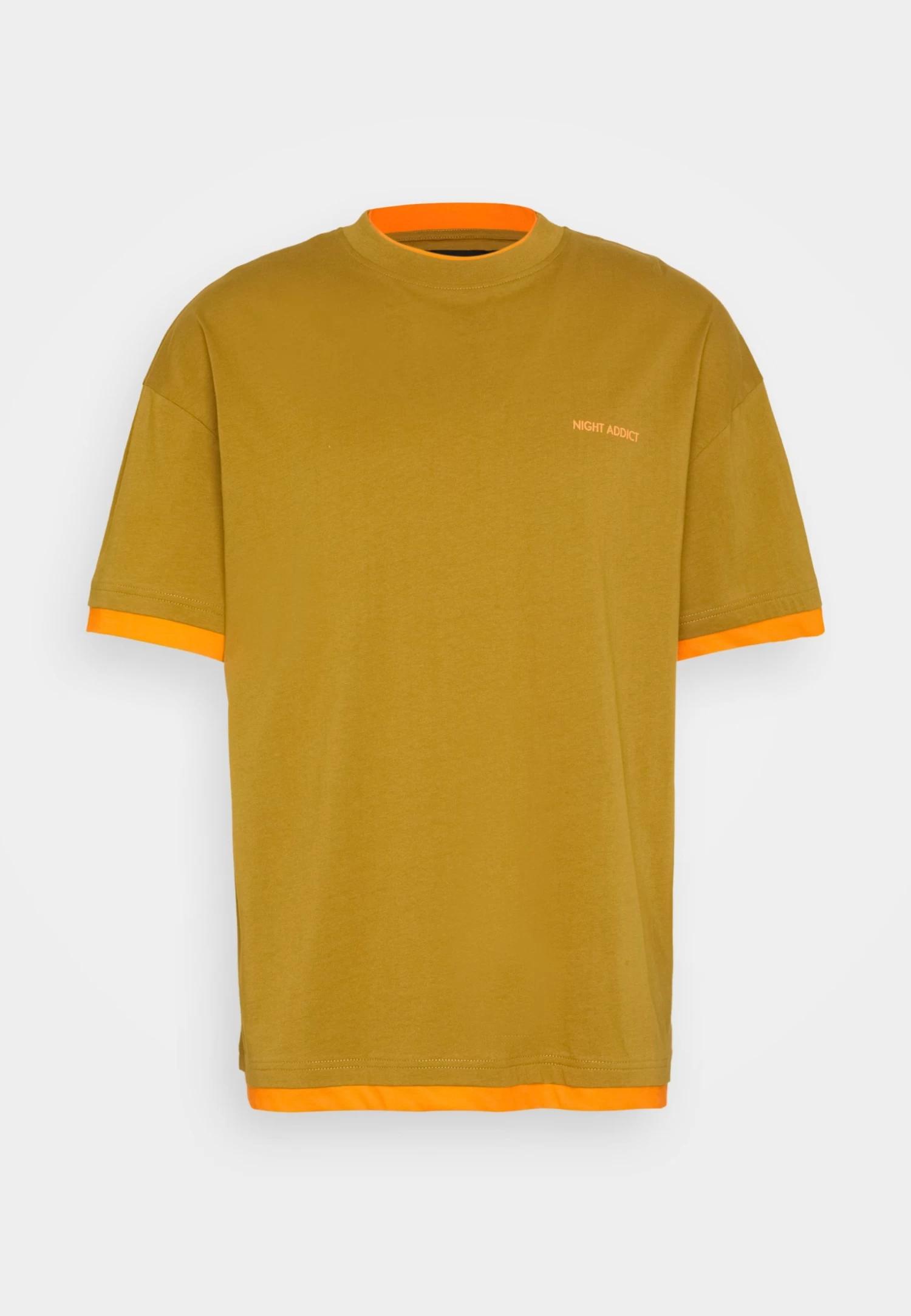 NIGHT ADDICT Print T-Shirt - Khaki - Image 5