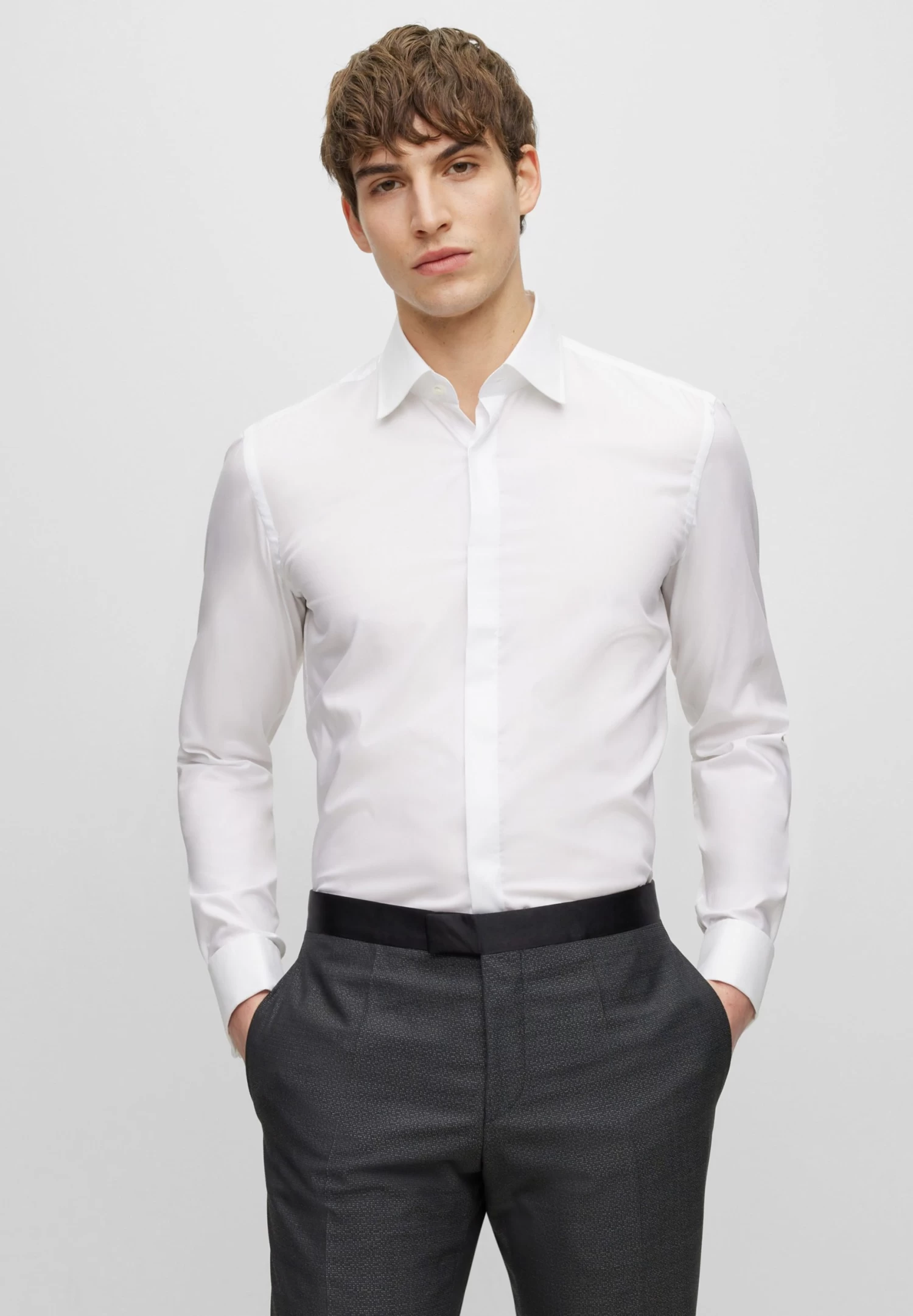Boss H-Hank-Tux1-Dc - Formal Shirt - White