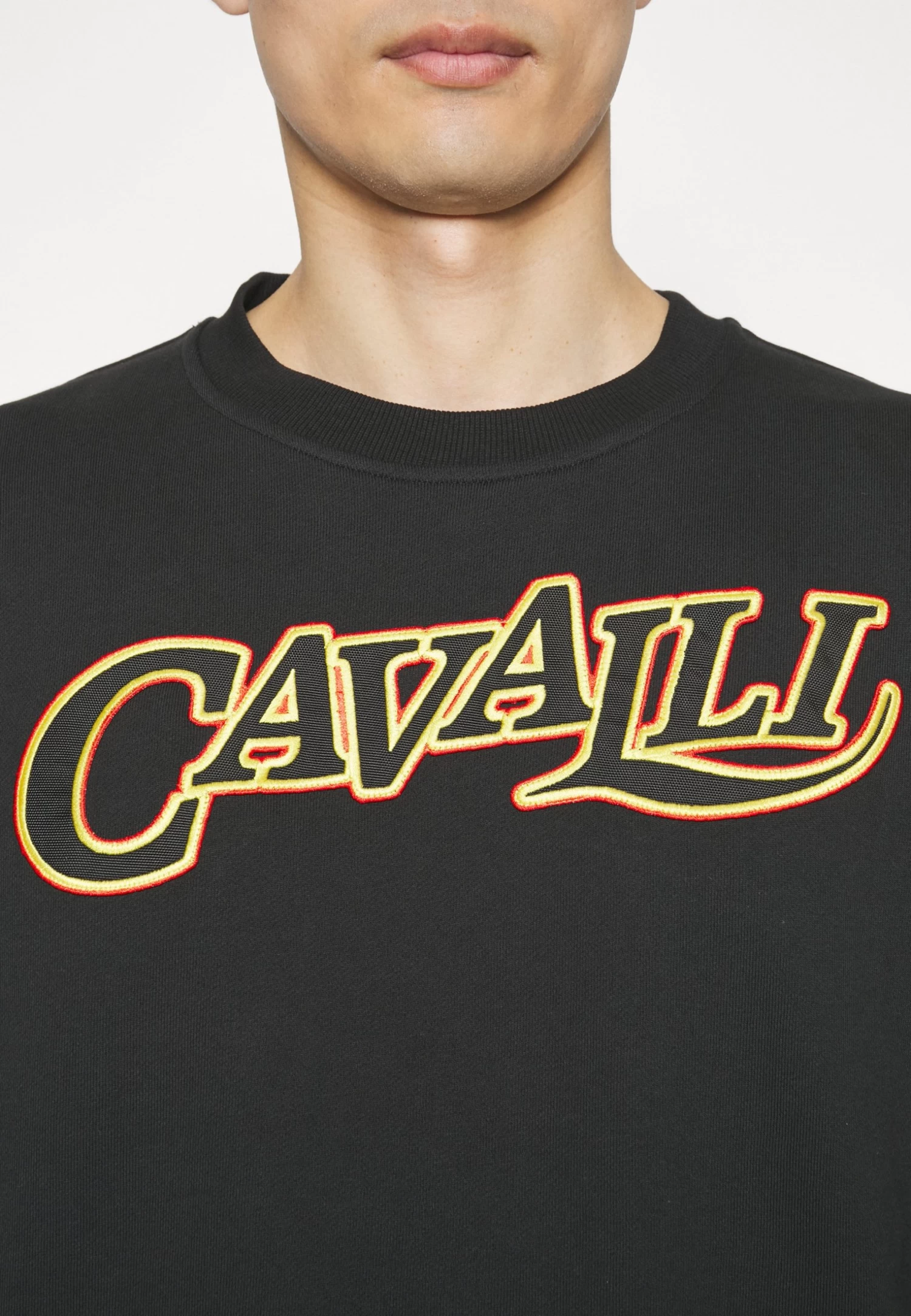 Roberto Cavalli Regular Crewneck- Sweatshirt - Black - Image 6