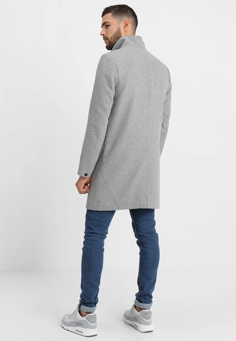 Only & Sons Onsoscar Coat - Classic Coat - Light Grey Melange - Image 3