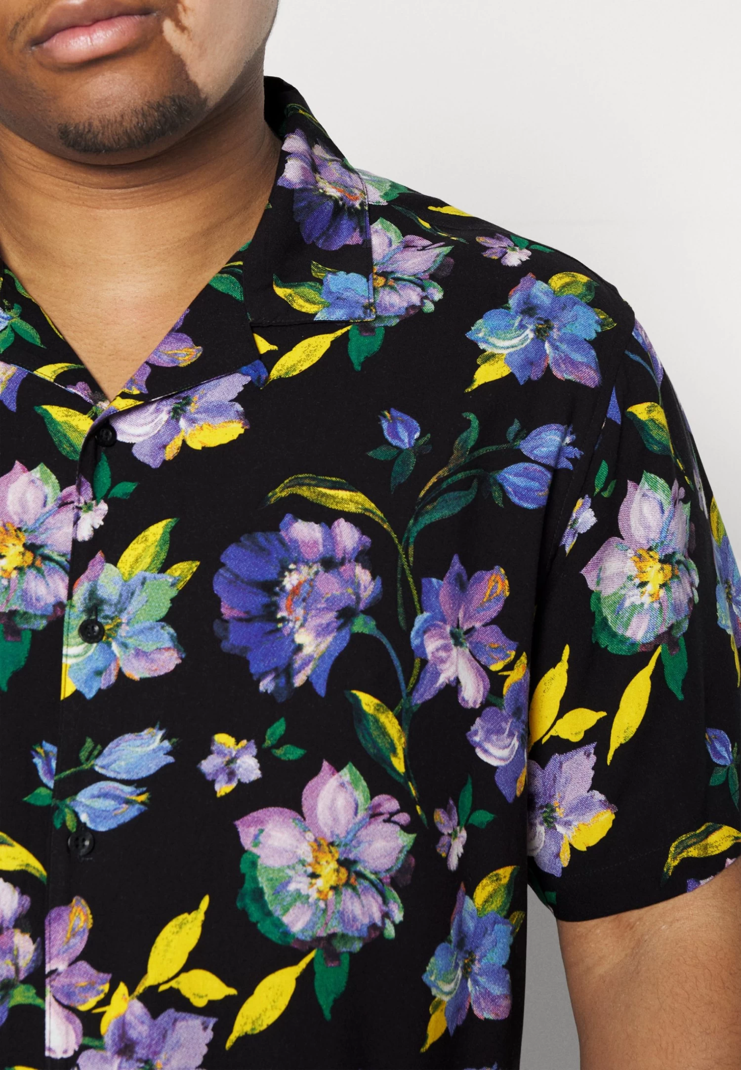 BRAVE SOUL Shirt - Black/Multi Clour Print - Image 6