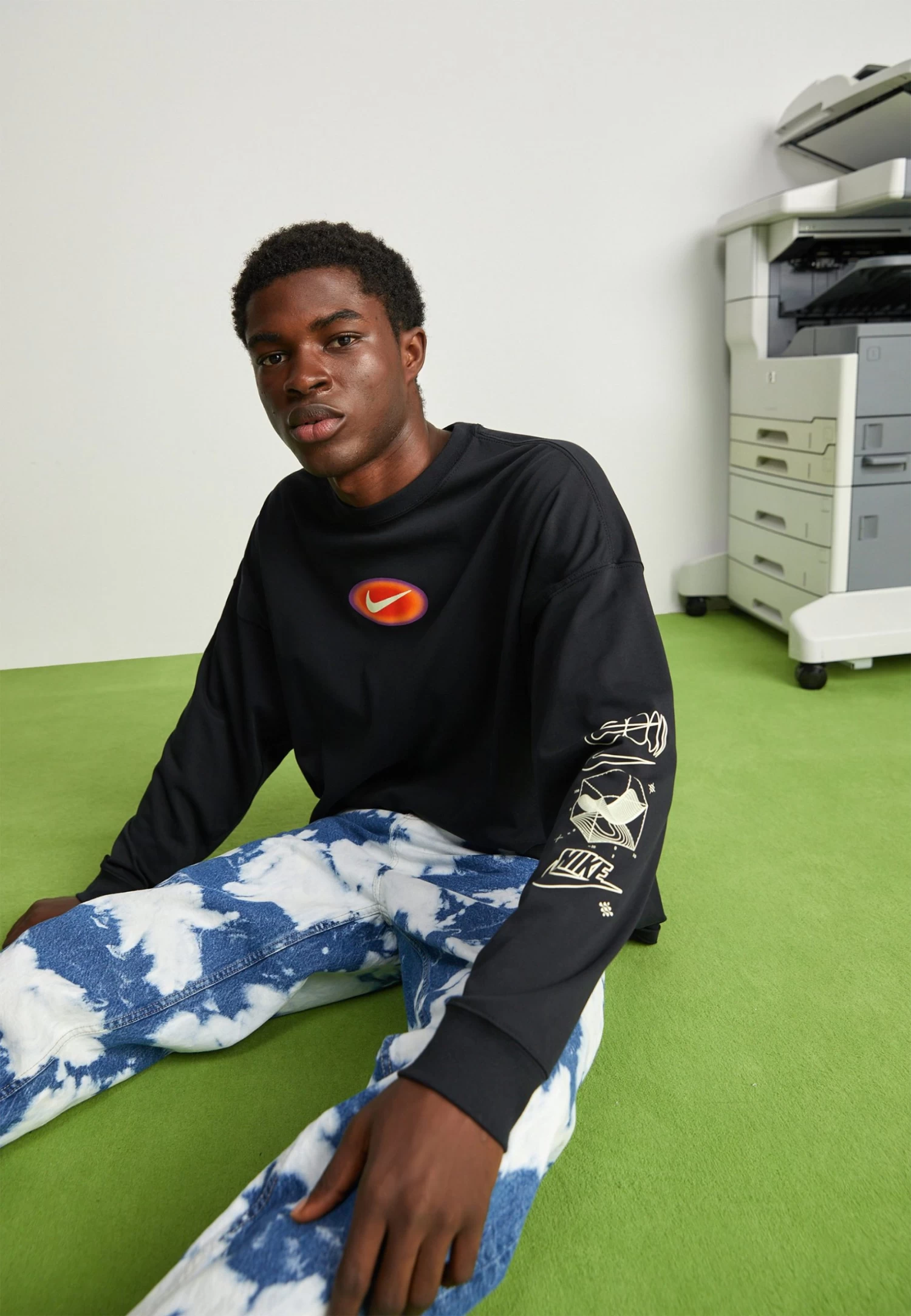 Nike Sportswear Tee - Long Sleeved Top - Black