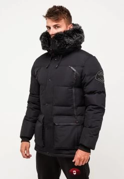Orford Puffer Parka Jacket - Winter Coat - Black