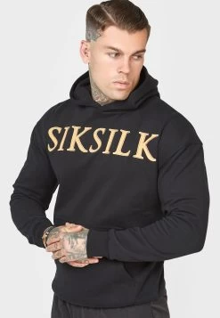SikSilk Applique Hoodie - Hoodie - Black