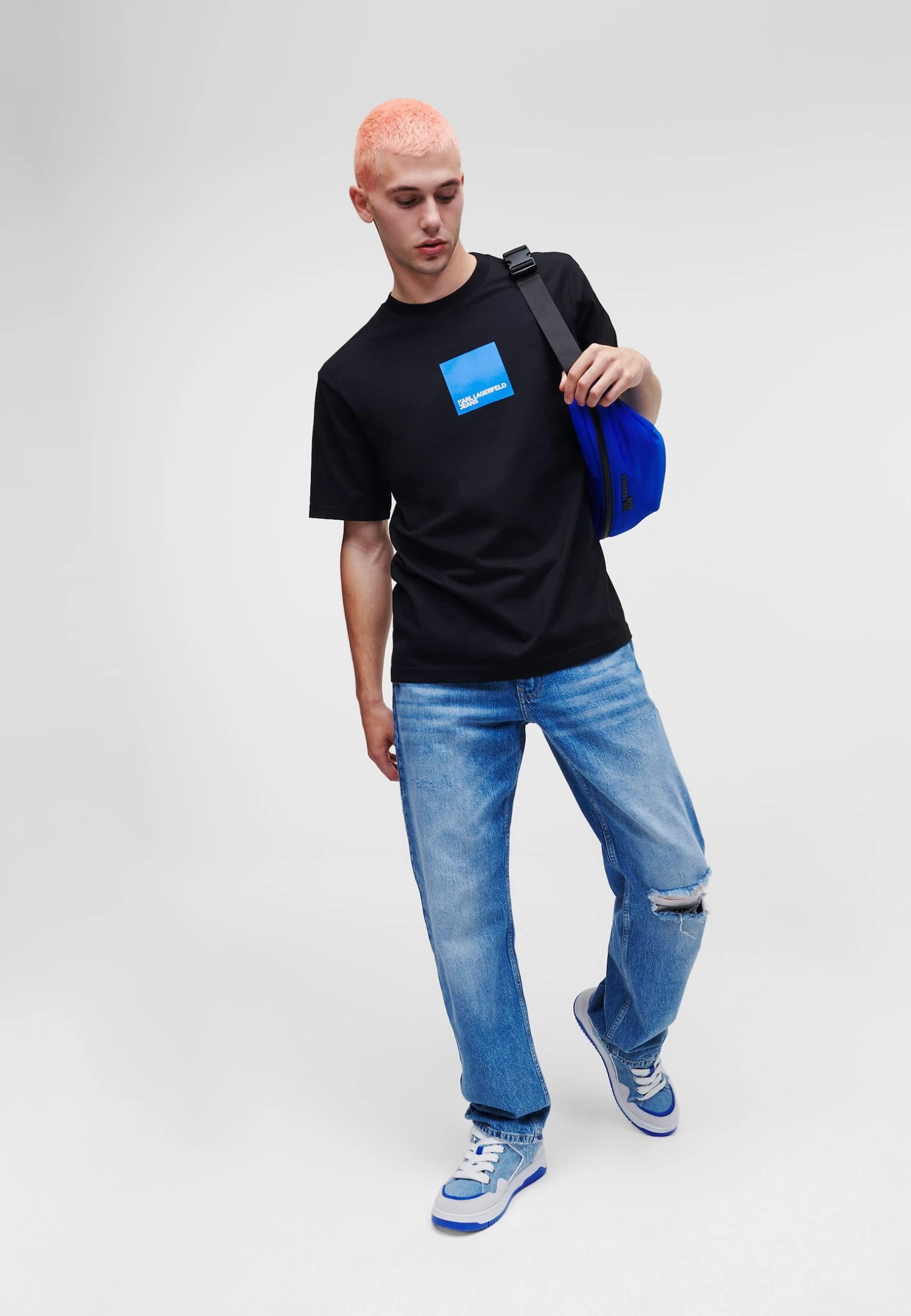 Karl Lagerfeld Jeans Straight - Straight Leg Jeans - J Vintage Visual Blue Dstr - Image 2