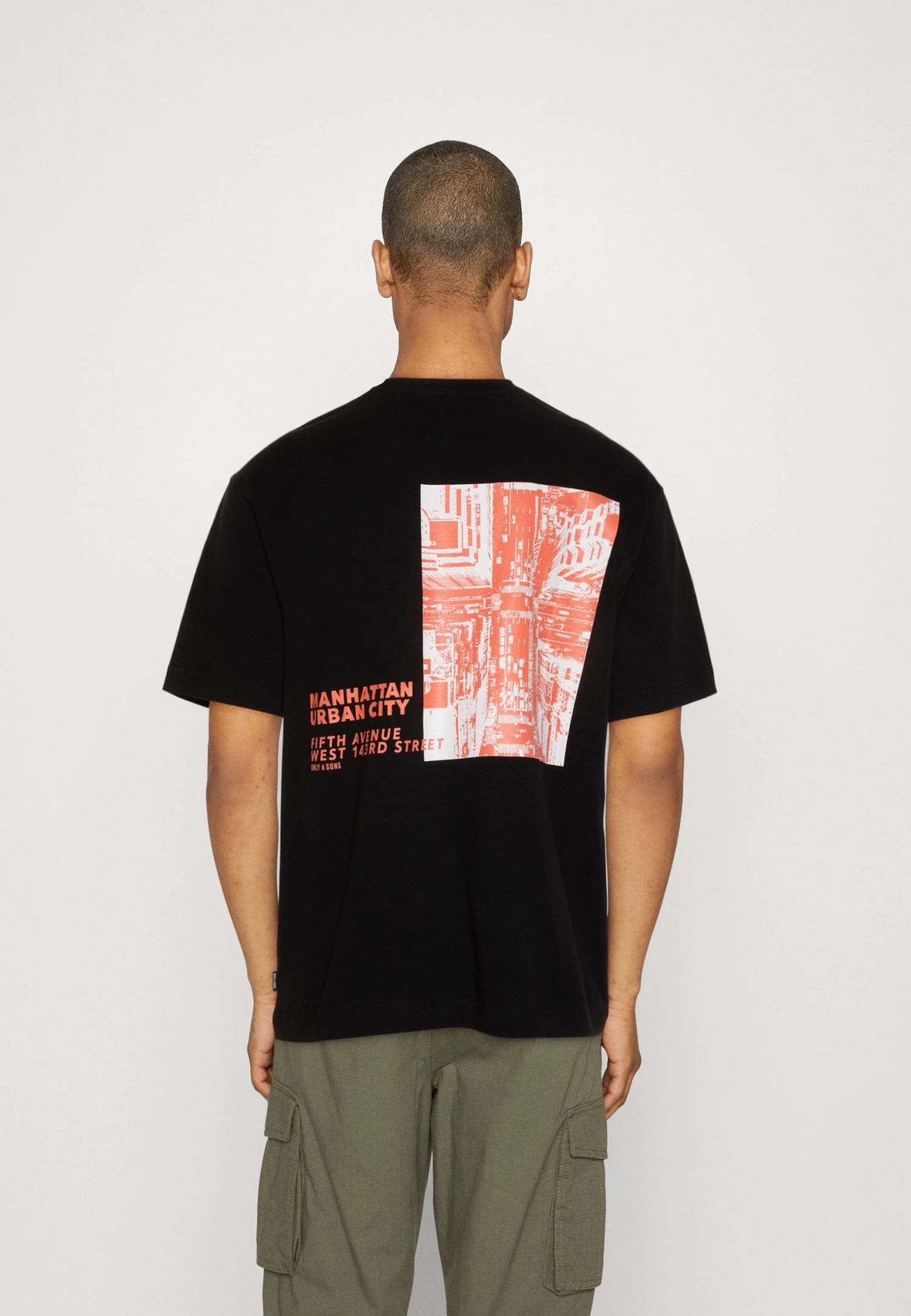 Only & Sons Onsfred City Print - Print T-Shirt - Black - Image 3