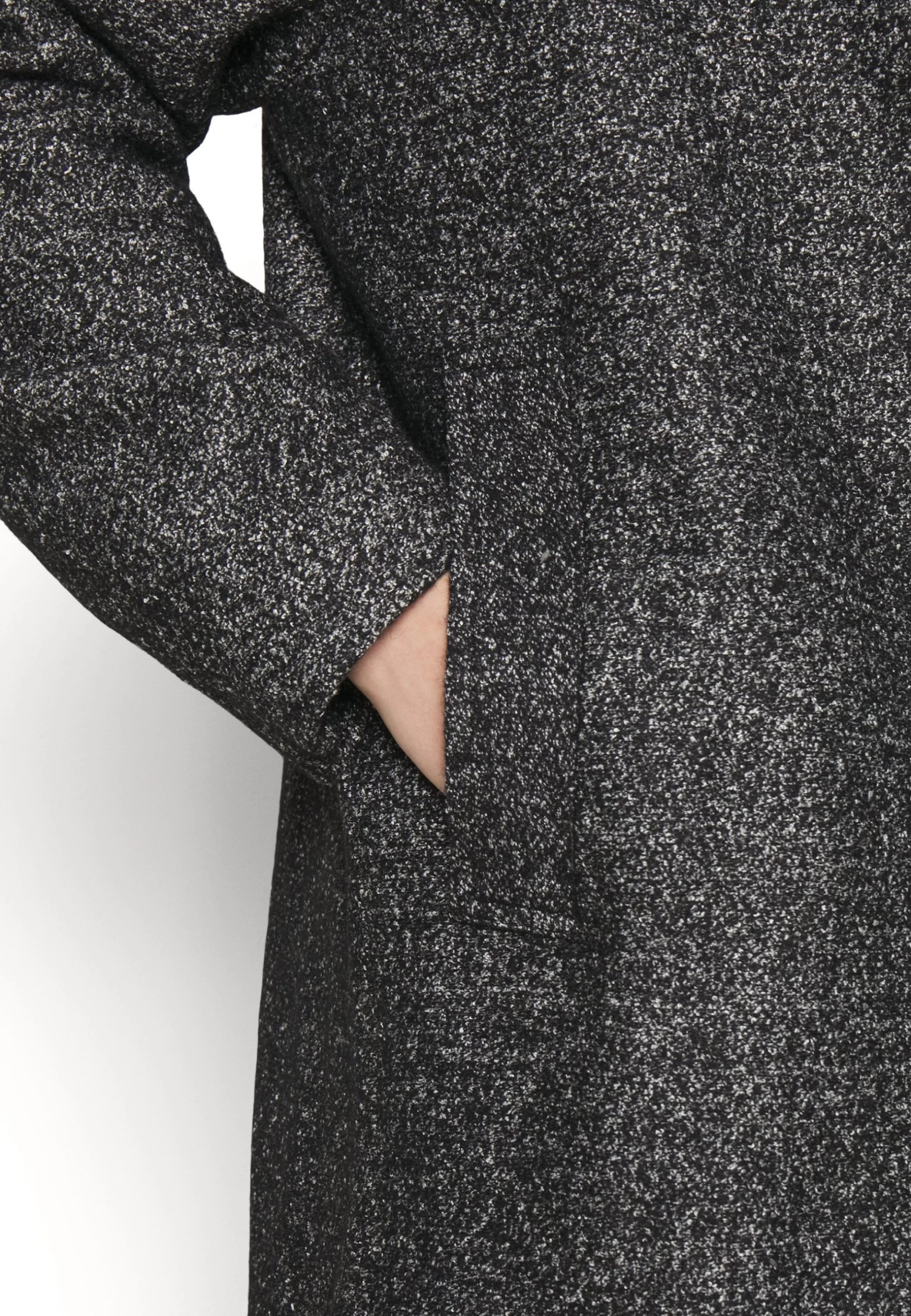 Holzweiler Eros Salt And Pepper Coat - Classic Coat - Black Mix - Image 6