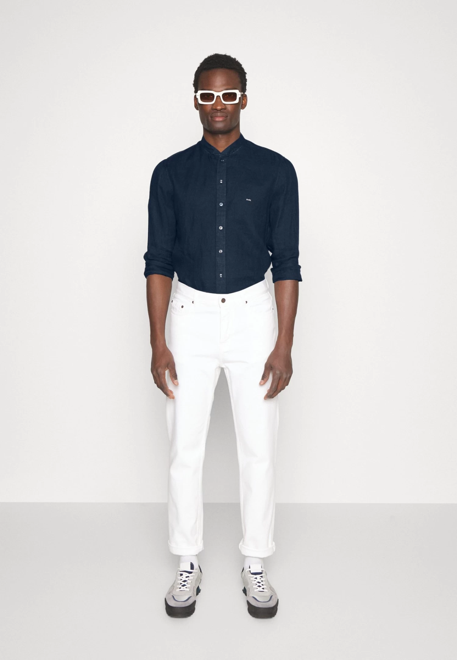 Michael Kors Popover Slim Shirt - Shirt - Navy - Image 2