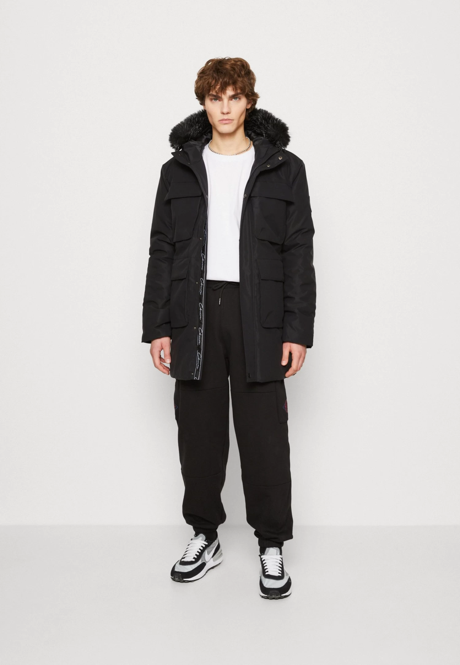 Exploration Pocket Long Jacket - Winter Coat - Black - Image 2