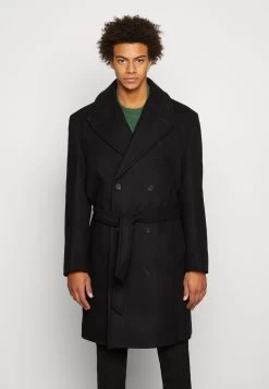 New Belted Coat - Classic Coat - Black