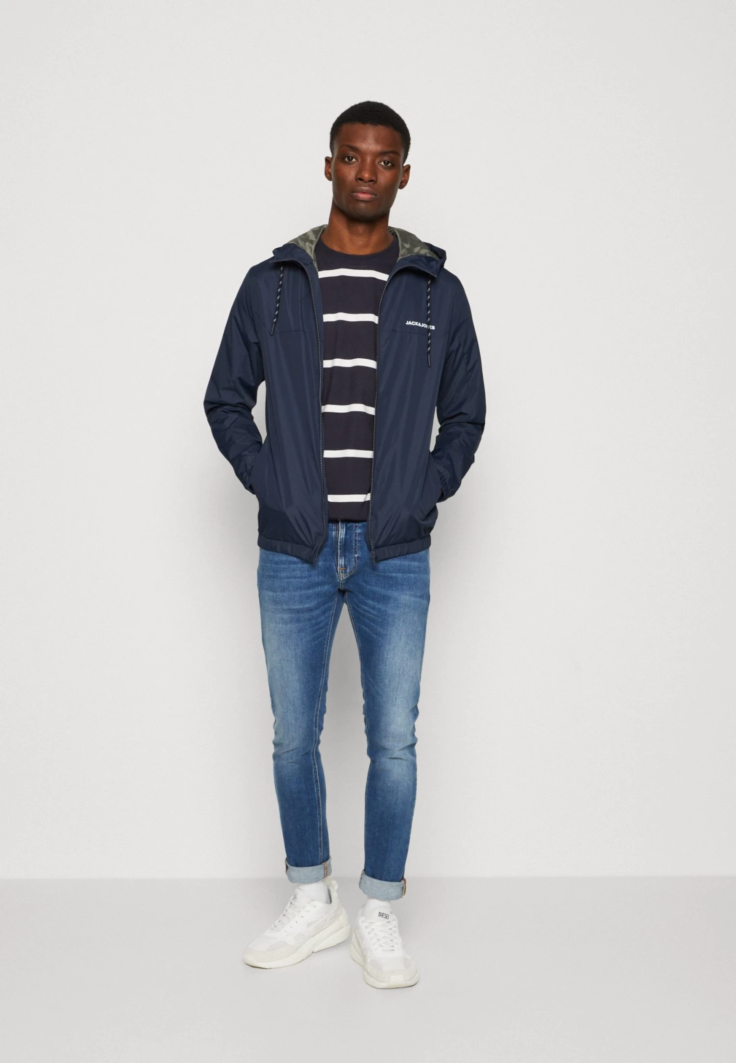 Jack & Jones Jjdover Hood Jacket - Windbreaker - Navy Blazer - Image 2