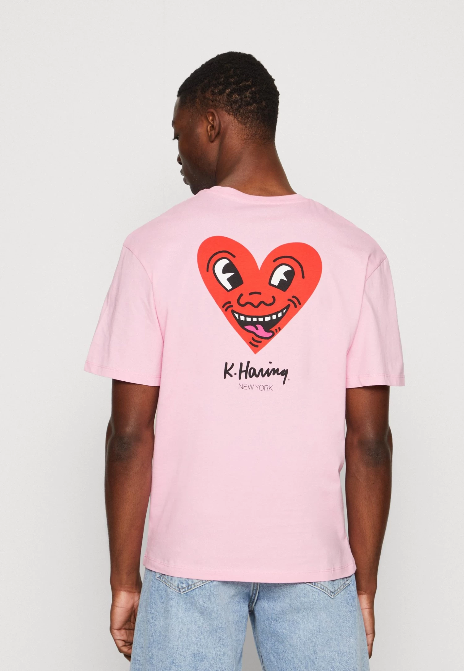 Jack & Jones Jorkeithharing Crew Neck Unisex - Print T-Shirt - Prism Pink