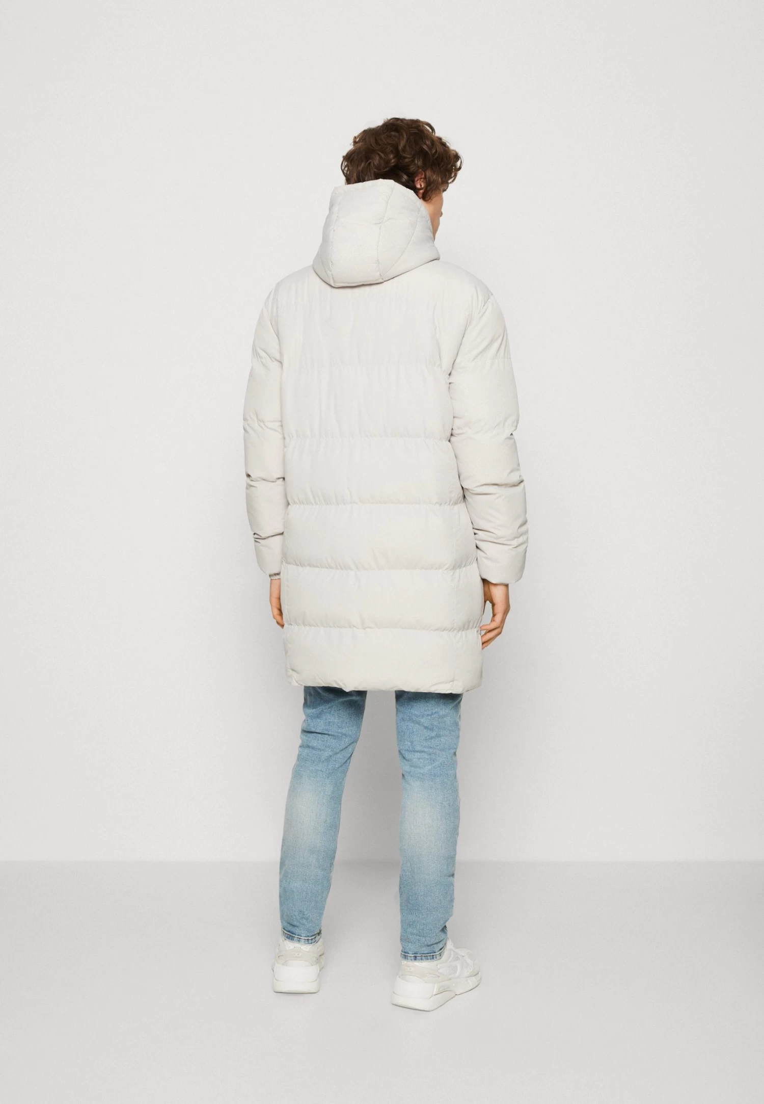 Long Parka Jacket - Winter Coat - Stone - Image 3