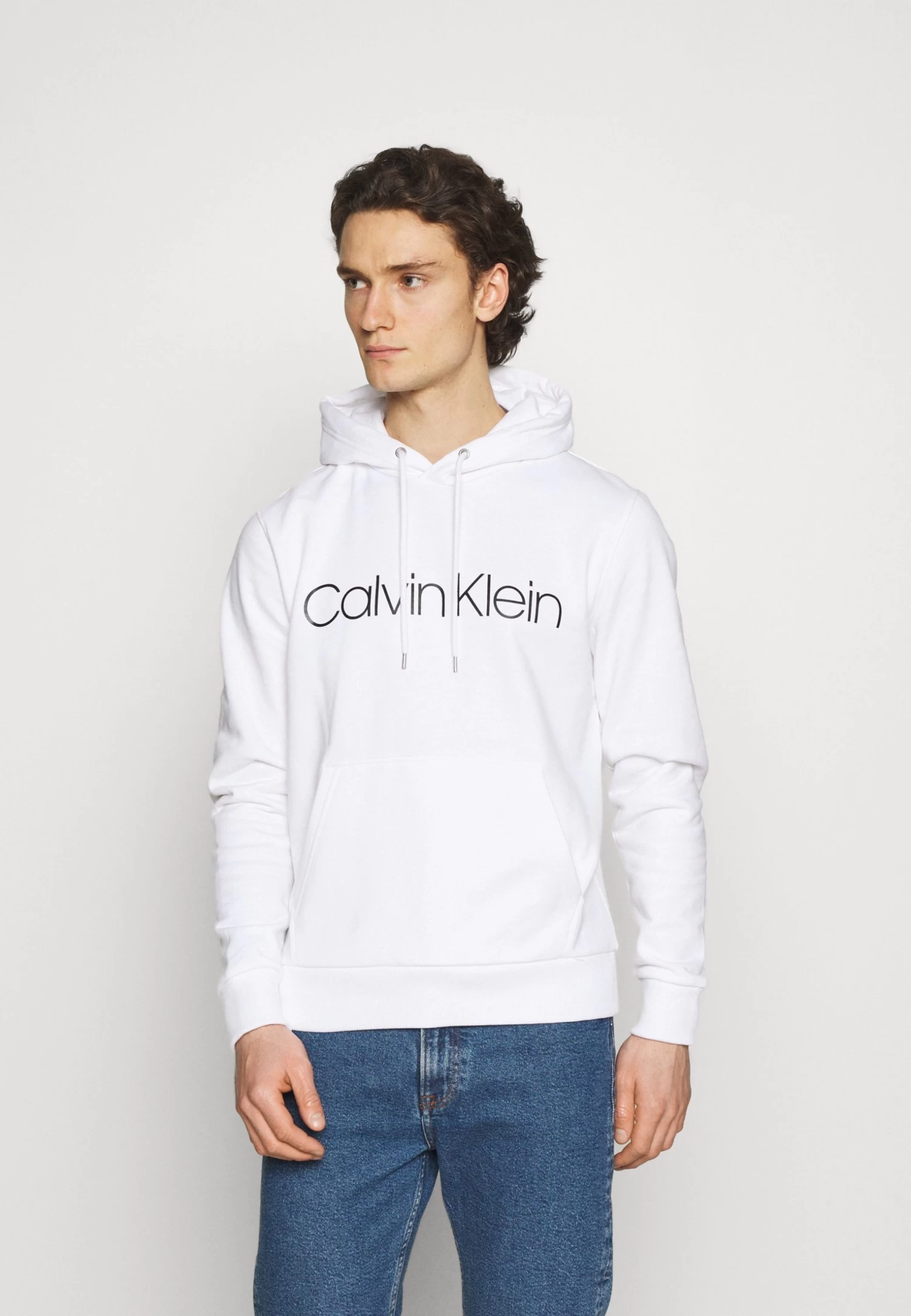 Calvin Klein Logo Hoodie - Hoodie - White