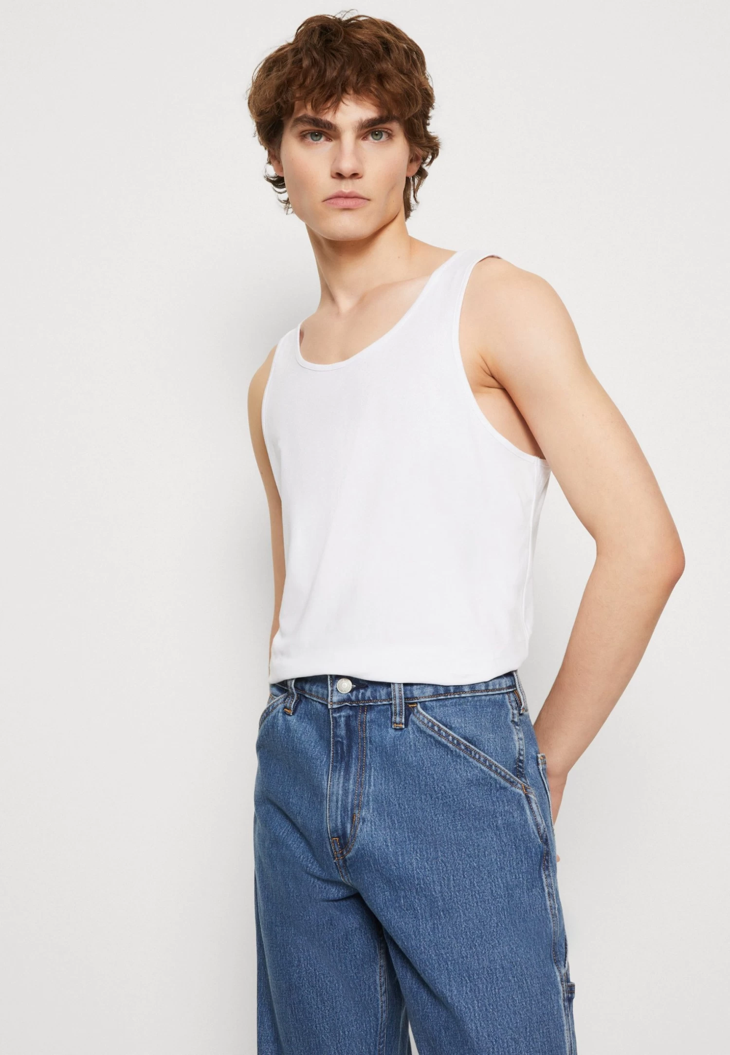 Only & Sons Onsbasic Slim 2 Pack - Top - White - Image 4