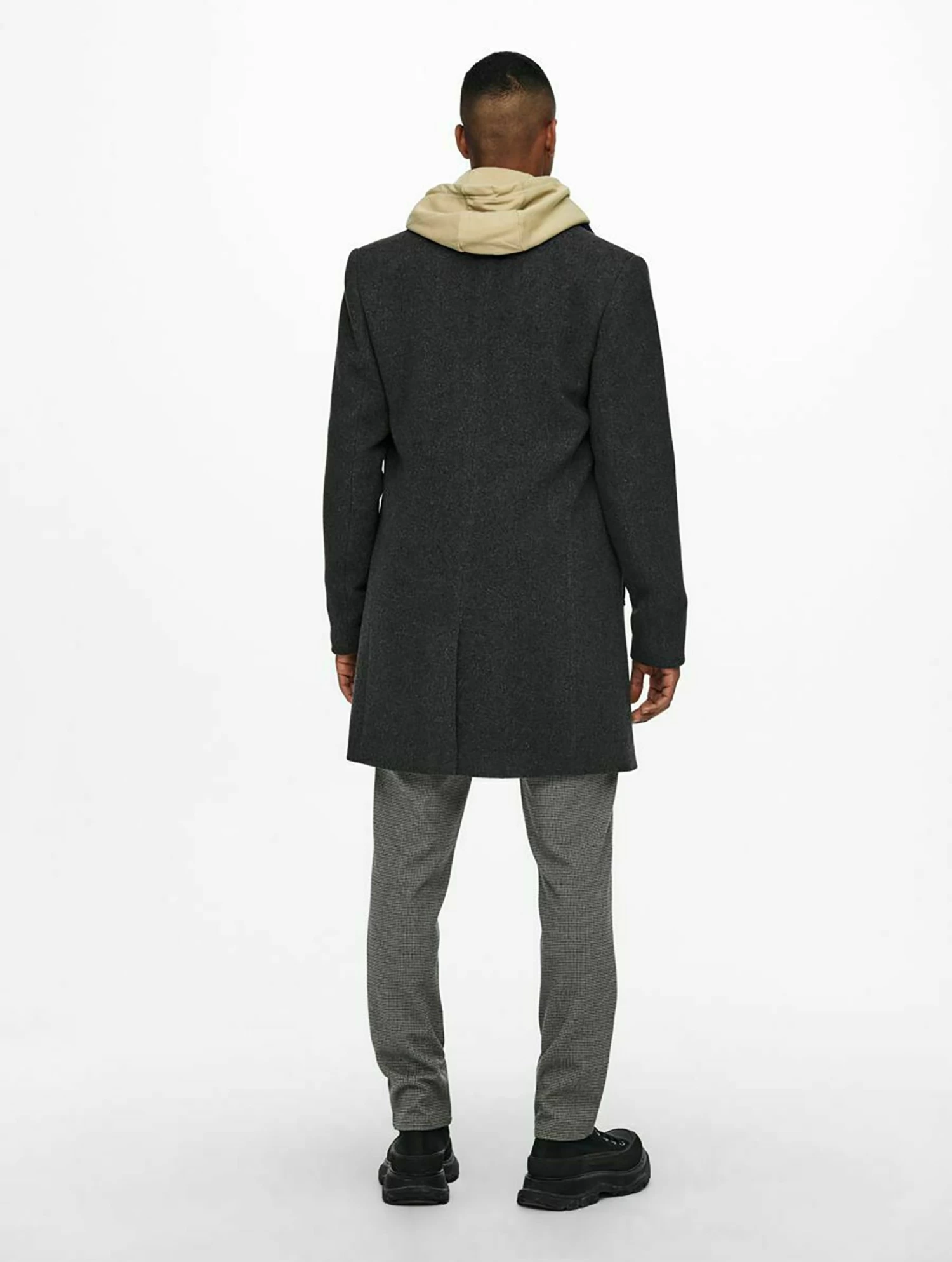 Only & Sons Onsjaylon Otw - Classic Coat - Dark Grey Melange - Image 3