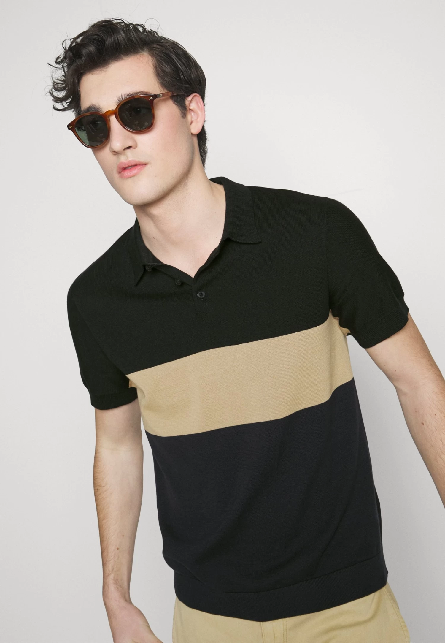 Selected Homme Slhmattis Block - Polo Shirt - Black - Image 4