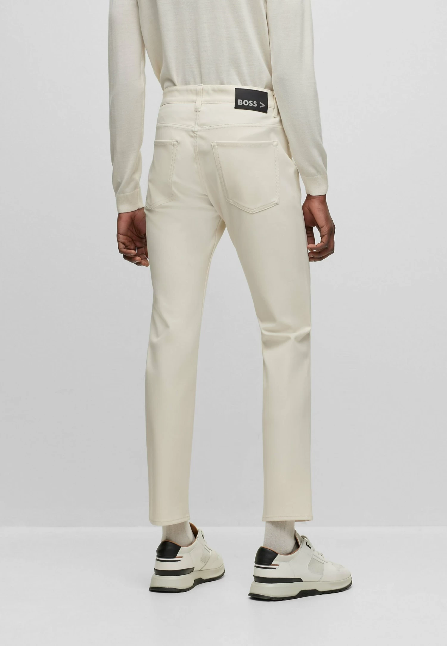 Boss P-Delaware3-1-20 - Straight Leg Jeans - Open White Eleven - Image 3
