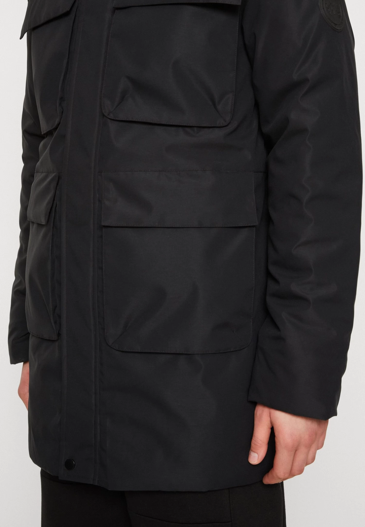 Exploration Pocket Long Jacket - Winter Coat - Black - Image 6