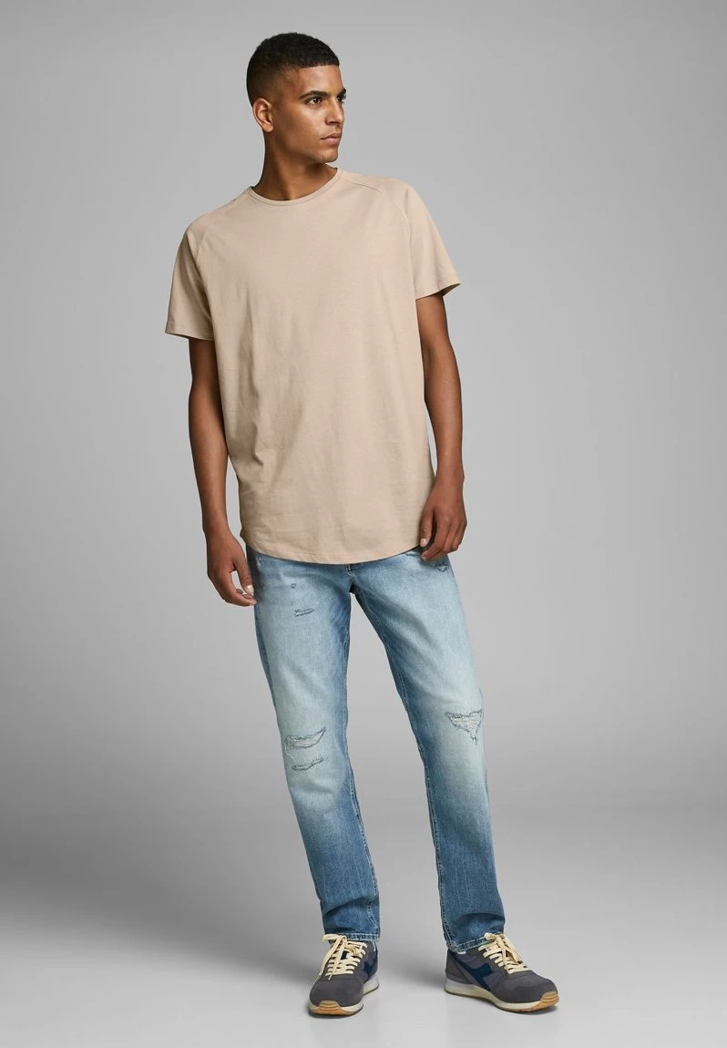 Jack & Jones Jjecurved Tee O Neck - Basic T-Shirt - Beige - Image 2
