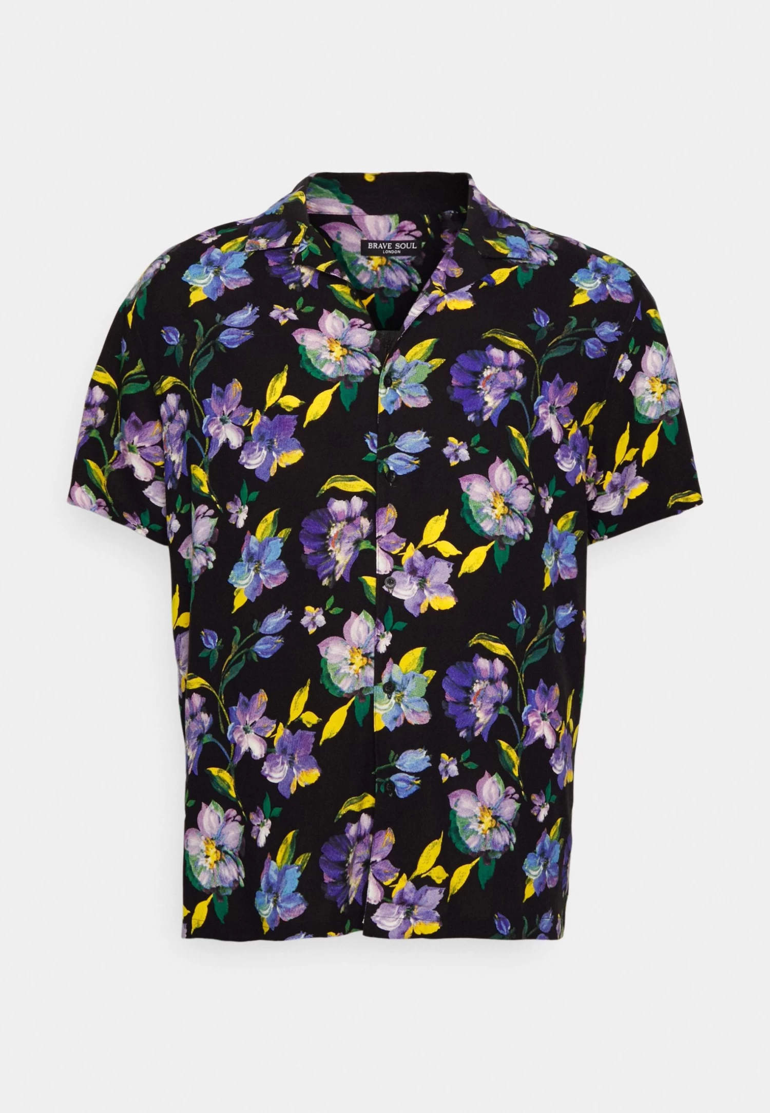 BRAVE SOUL Shirt - Black/Multi Clour Print - Image 5