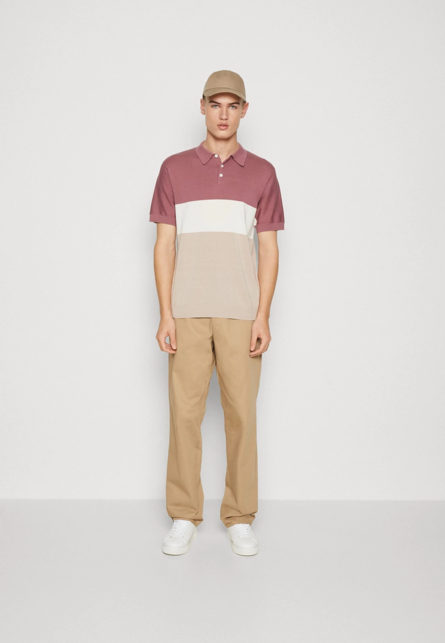 Selected Homme Slhmattis Block - Polo Shirt - Wistful Mauve/Fog Melange/Cloud Dancer - Image 2