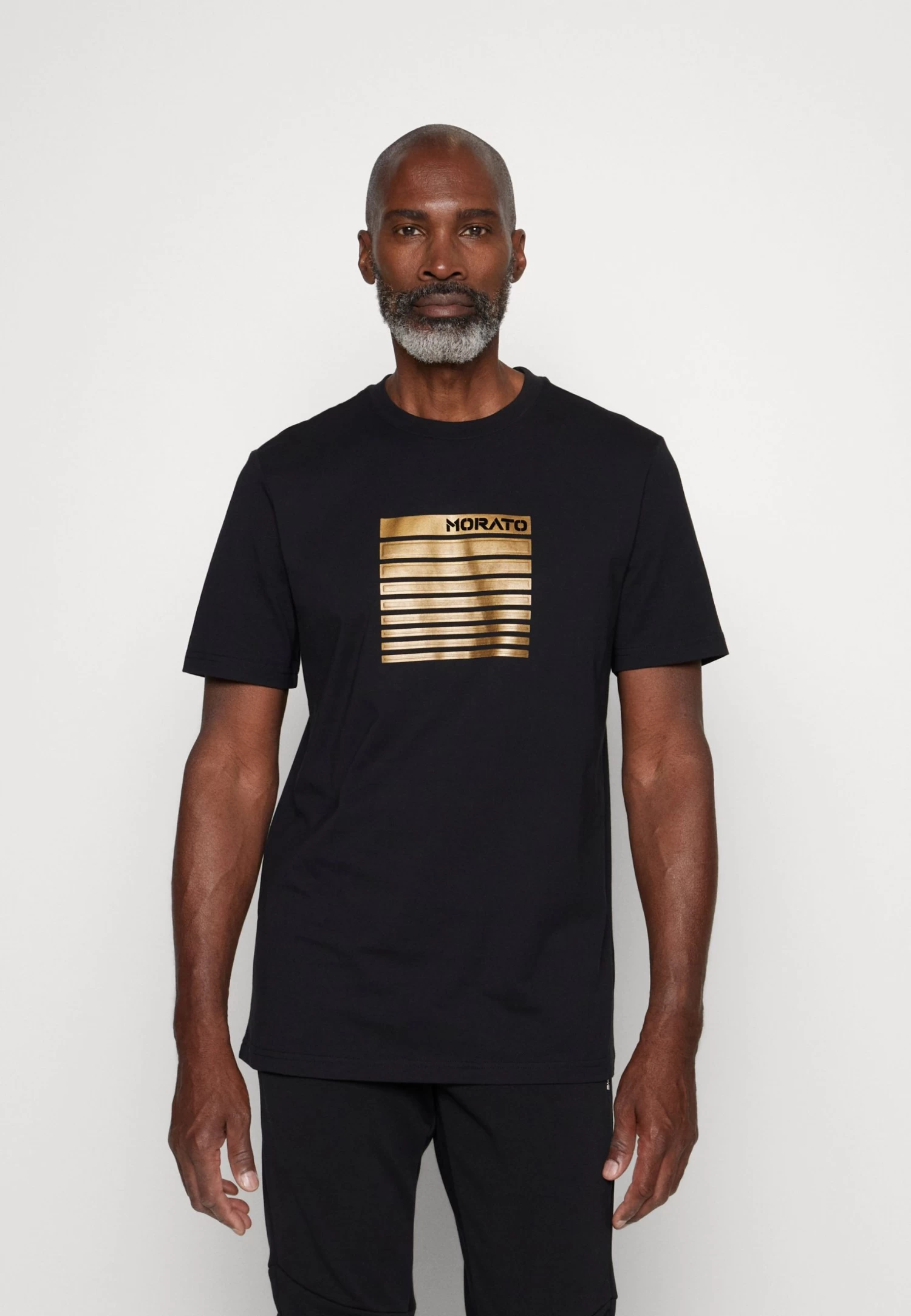 Antony Morato With Flock Logo And Sponge Effect - Print T-Shirt - Black - Image 3