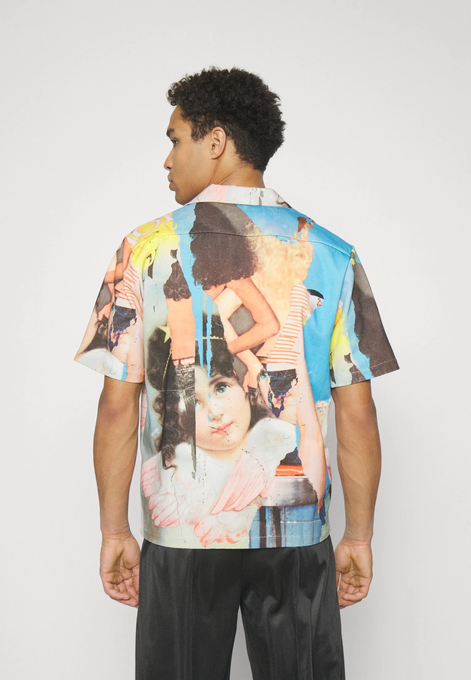 FIORUCCI Poster Print Bowling Shirt - Shirt - Blue - Image 3