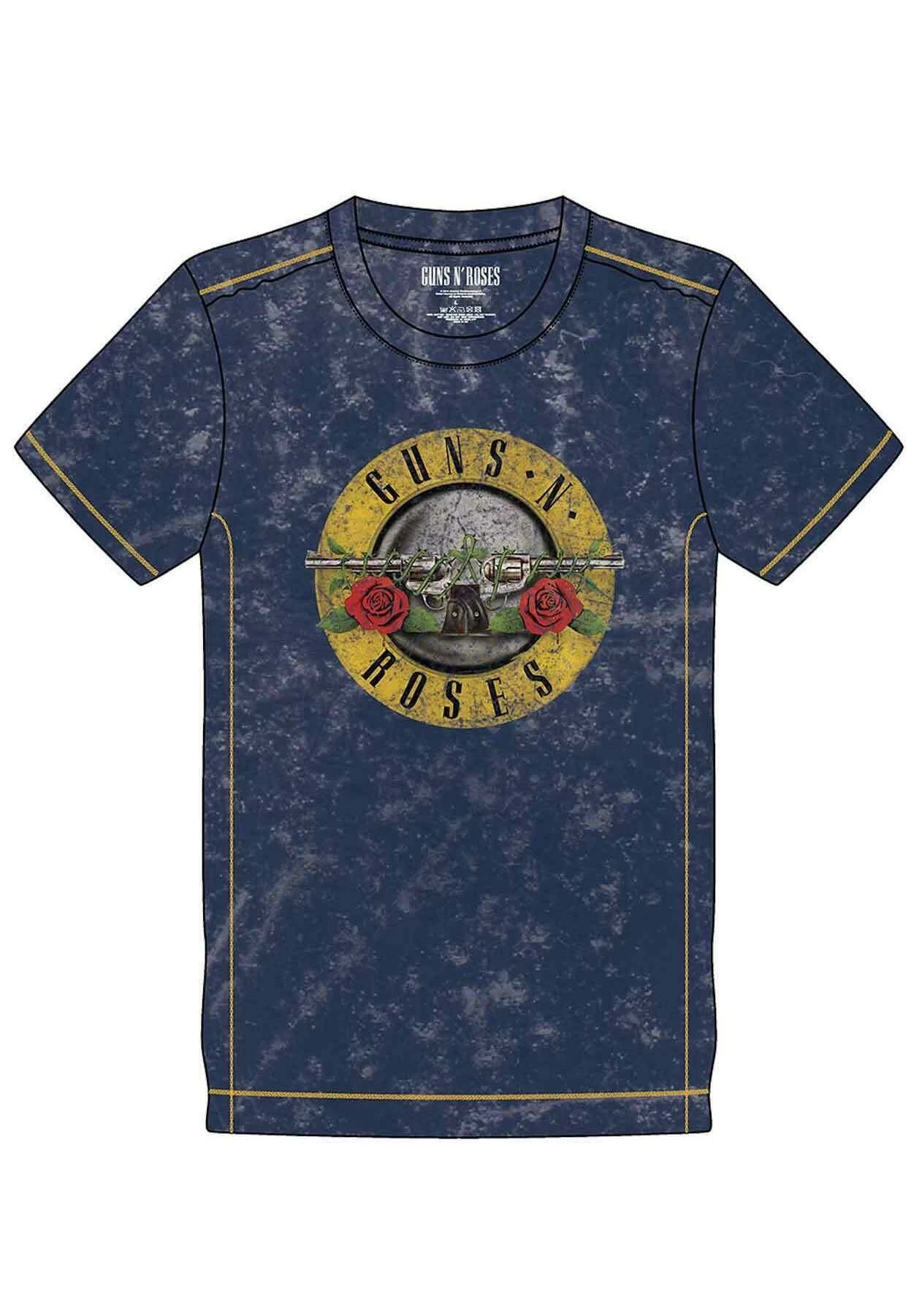 Guns N' Roses Classic Band Logo Snow Wash - Print T-Shirt - Image 5