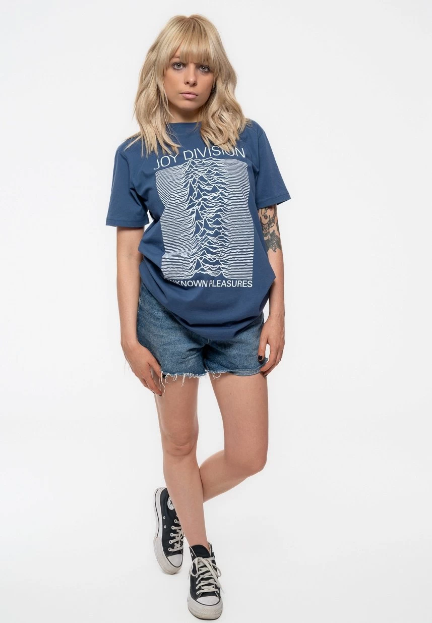 Division Unknown Pleasures - Print T-Shirt - Blue - Image 2