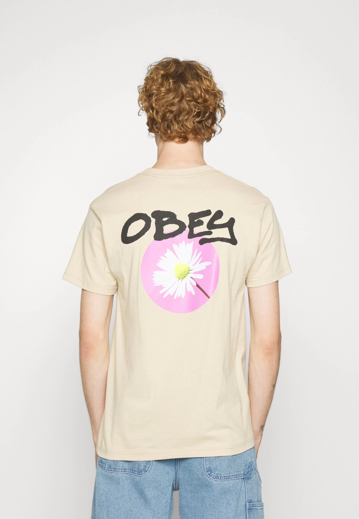 Obey Clothing One Two - Print T-Shirt - Sand - Image 4