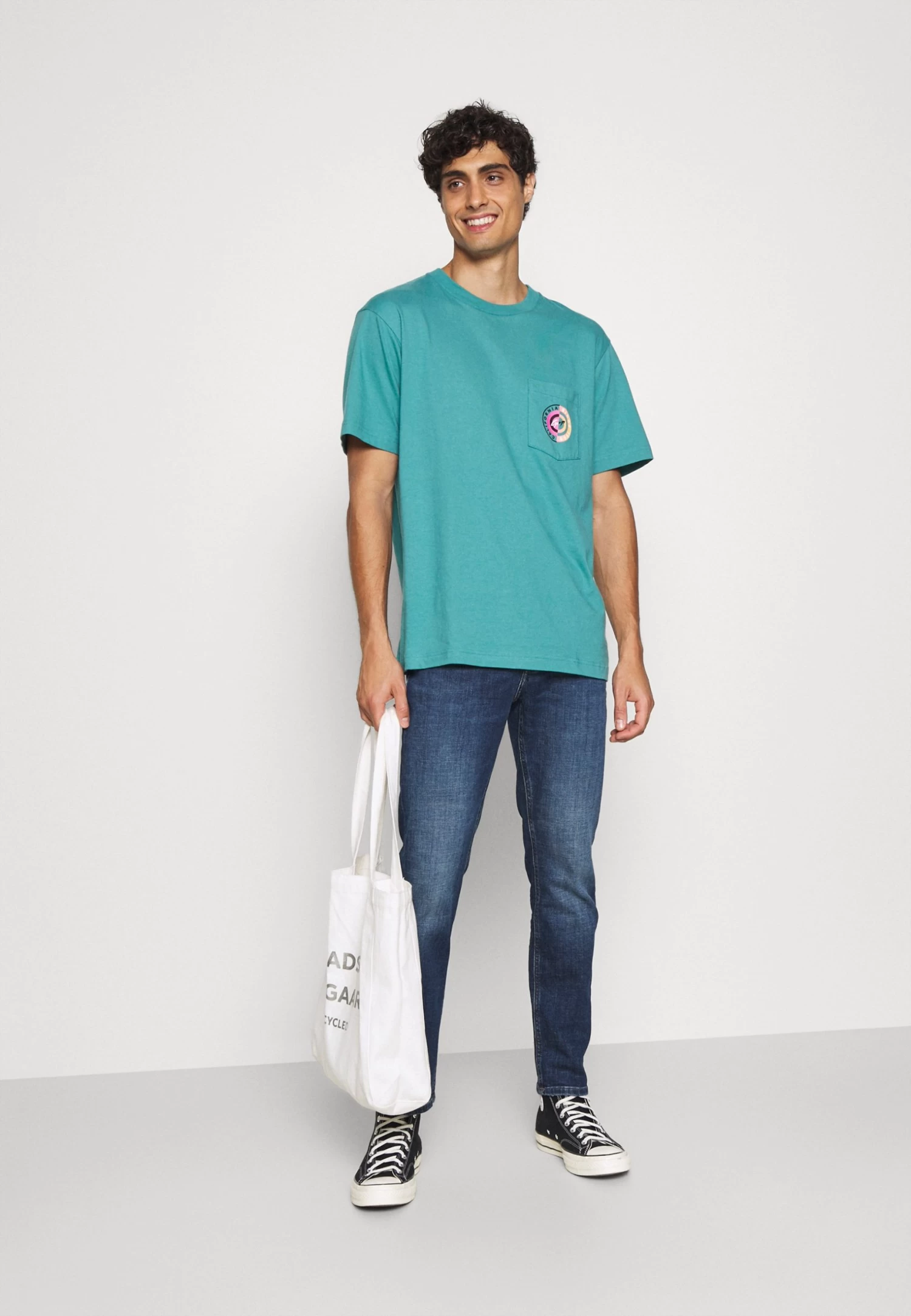 Marc O'Polo DENIM 5-Pocket Regular Waist - Slim Fit Jeans - Multi/Dark Blue Crosshatch - Image 2